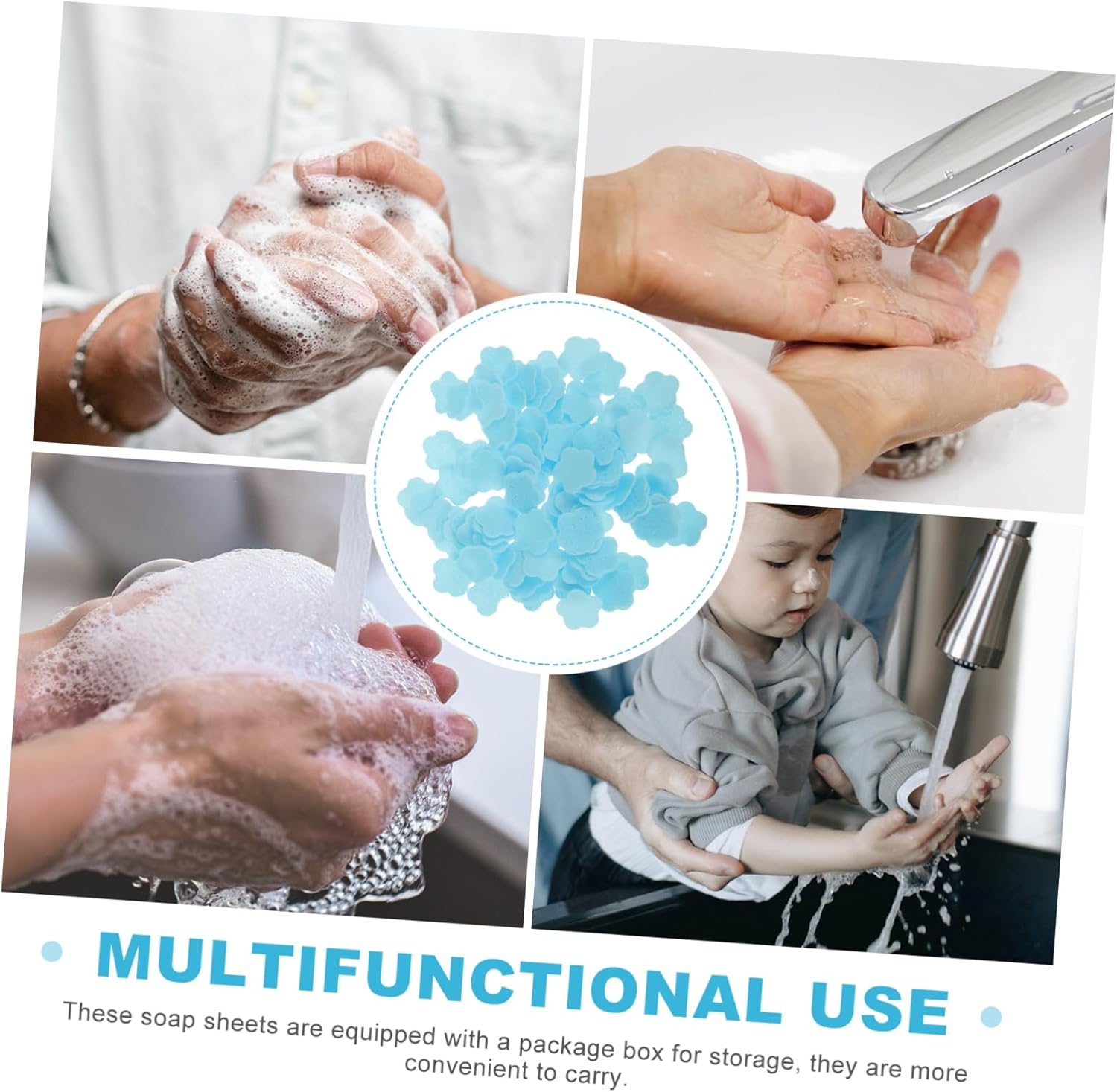 Anneome Travel Toiletries of Portable Soap Sheets Dial Soap Slices Small for Traveling image number 4