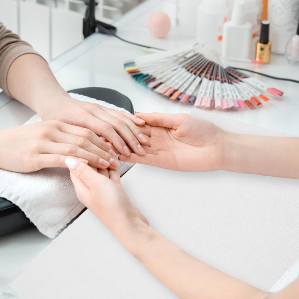 Generic 125Pcs Disposable Nail Mats Waterproof Cleaning Pads Dental Bibs Table Cover, for Tattoo Nail Salon SPA, 13" X 18" - White image number 3