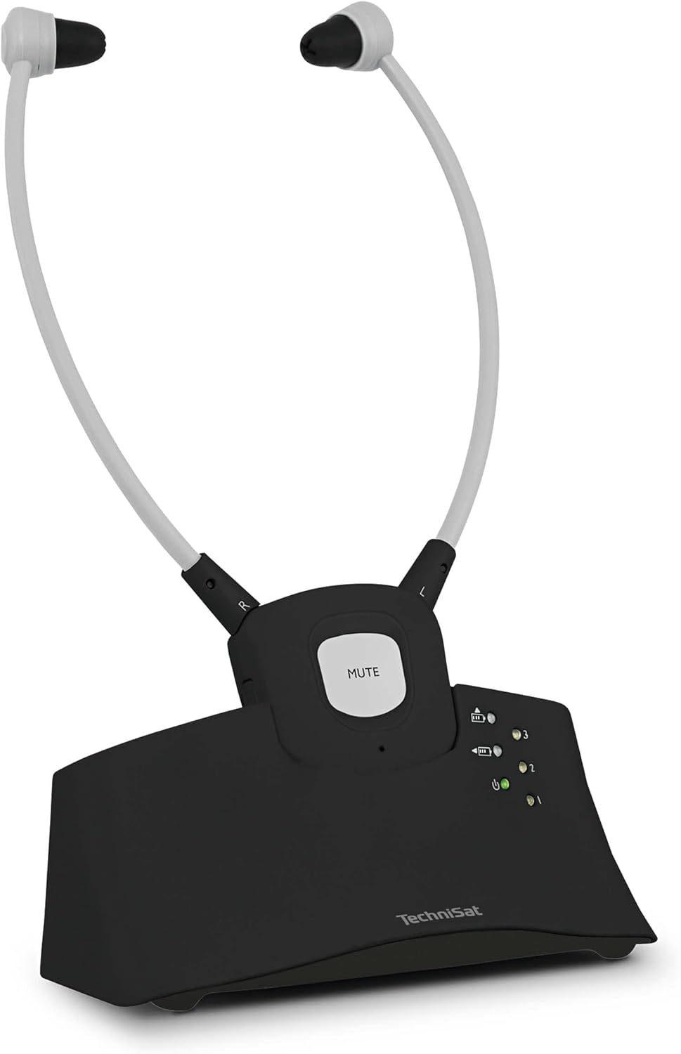 Technisat STEREOMAN ISI 3 Wireless Stereo Headphones for Televisions and Music Systems with Docking Station White