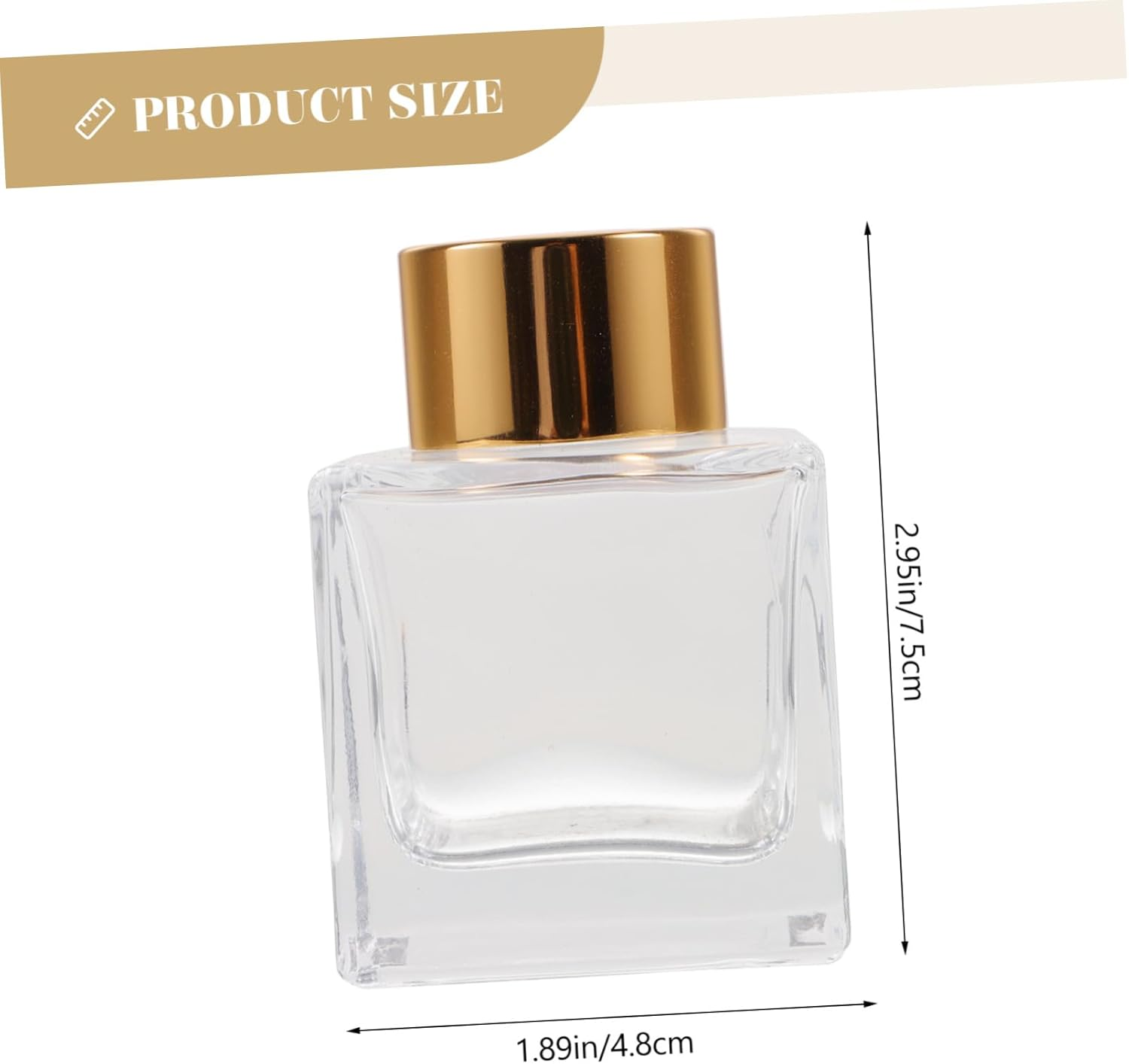 KALLORY Aromatherapy Diffuser Bottle 50Ml Glass Fragrance Release Container Refillable Perfume Bottle for Home Scenting and Essential Oils Random Color image number 1