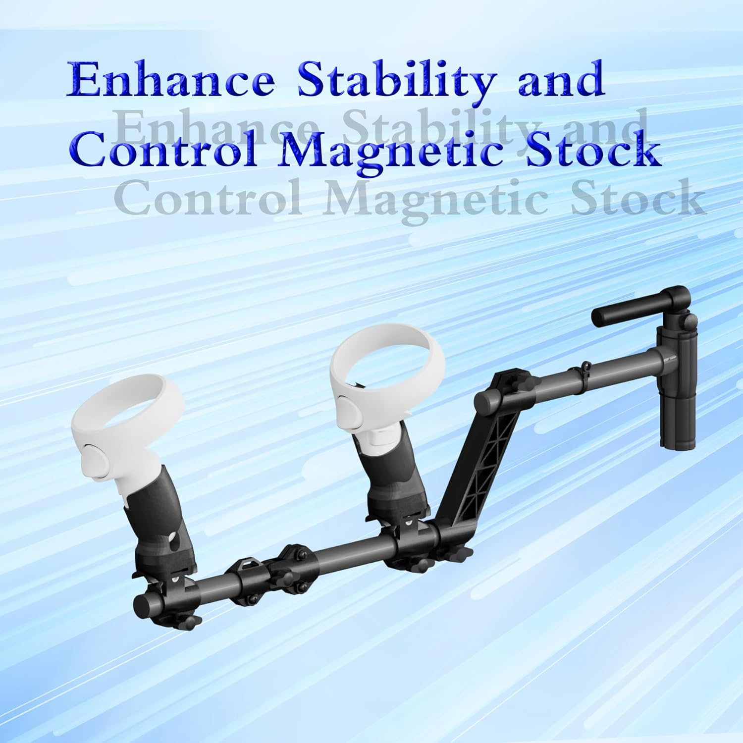 Gun Stock for Quest 2, Compatible with VR Quest2 Controller Grips for Enhance Stability and Control Magnetic Stock Rifle Adapter (Black for Quest2) image number 4