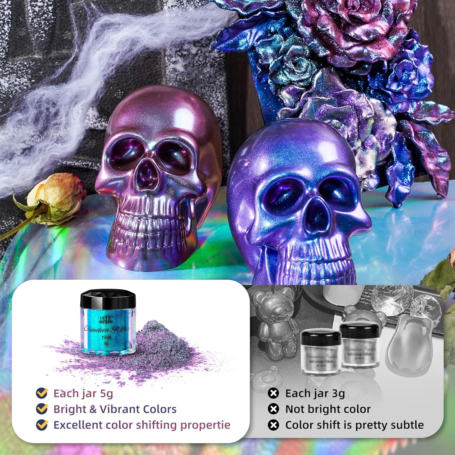 LET'S RESIN 10 Color Chameleon Powder image number 1
