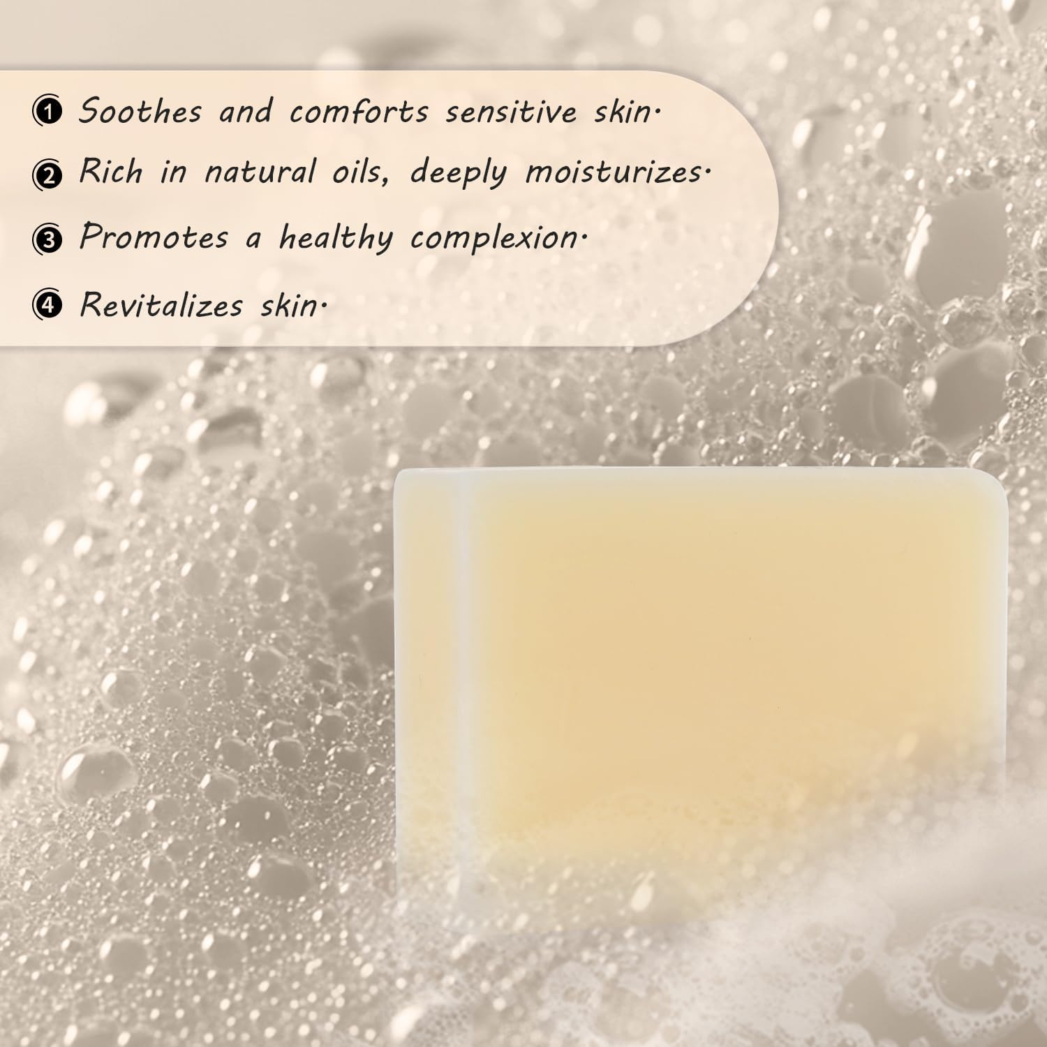 Beef Tallow Soap Bar,Beef Tallow Handmade Bar Soap,Moisturisingtallow Soap Bar, Face and Body Cleansing, Beef Tallow Soapbar for Skin Dry, Itchy, Sensitive,100G image number 1