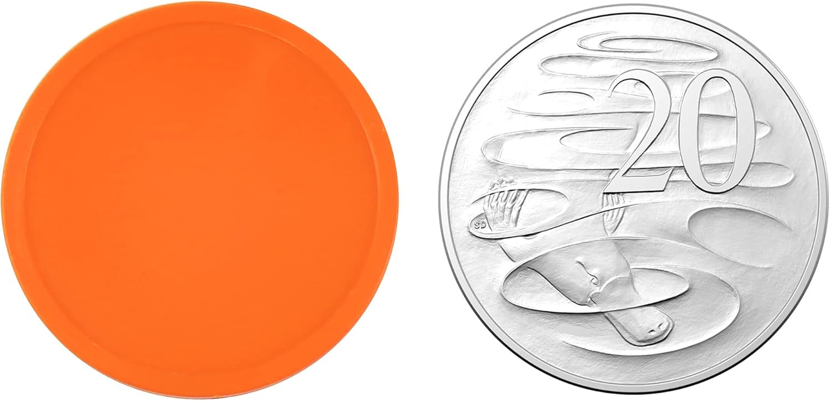 100 Orange Tokens Made from Recycled Plastic | Tokens Chips Counters Bingo Poker Board Games | Reward and Drink Tokens image number 1