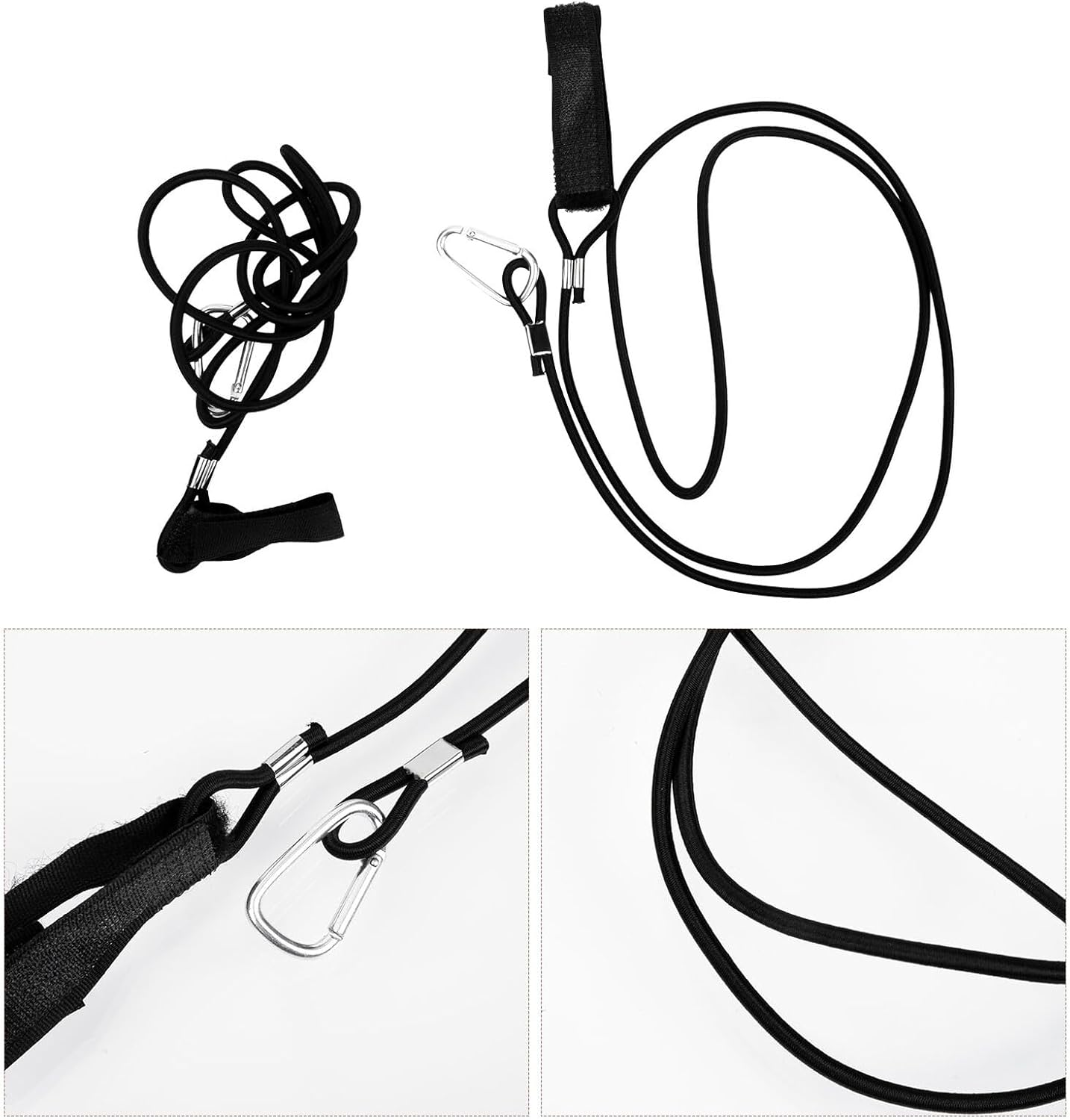 Abaodam Kayak Paddle Tie Leash Stretchable Safety Lanyard Strap Outdoor Elastic Kayaking Fixed Strap for Paddle Security and Luggage Fastening image number 2