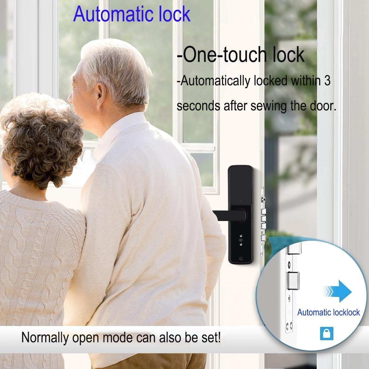 AILRINNI Fingerprint Smart Door Lock with a Deadbolt, 6 in 1 Keyless Entry Door Knob with App/Keypad Code/Keys/Fingerprint/Ic Card/Deadbolt, Electronic Keypad Lock, Smart Locks for Front Door image number 2