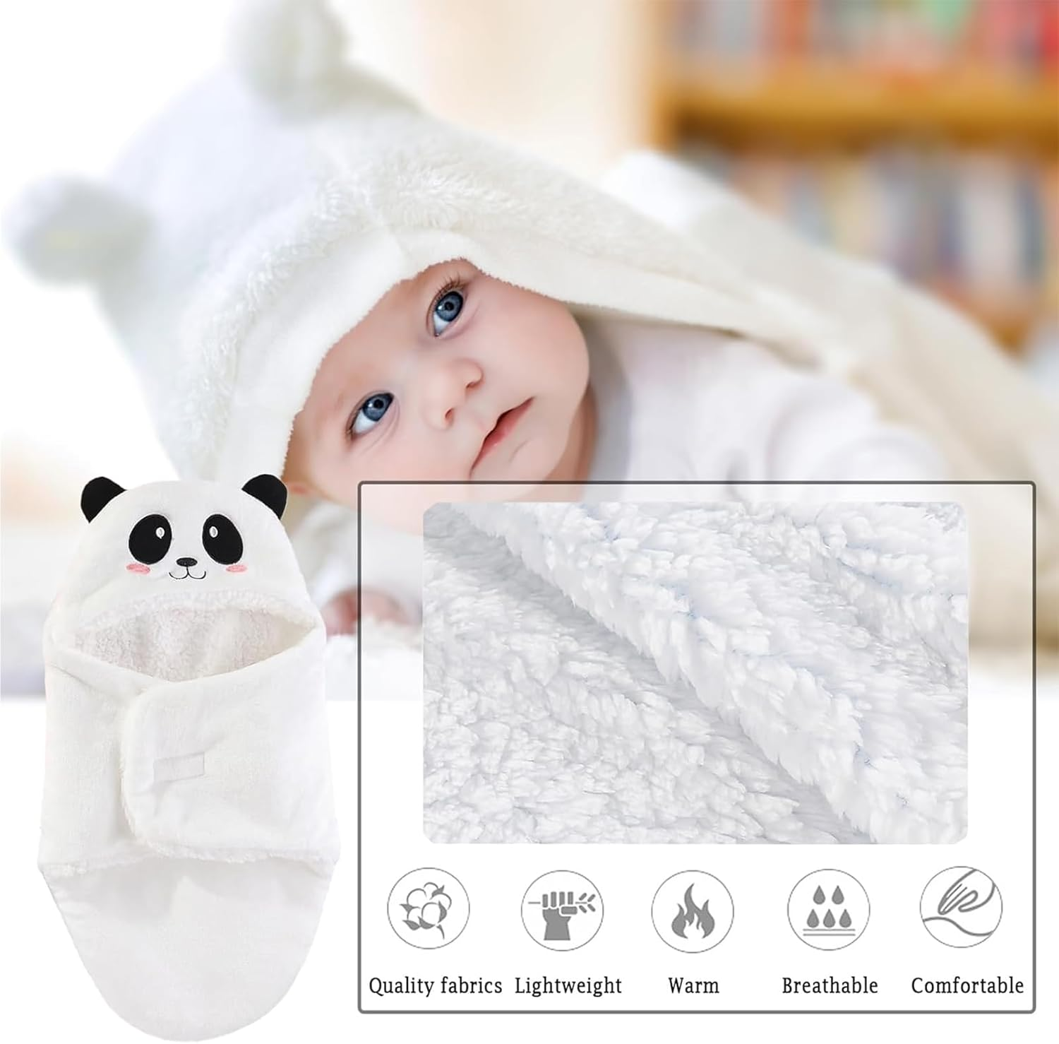 Annuoyi Kids Baby Swaddle,Baby Swaddle Wrap, for Infants 0-6 Months, Baby Swaddle Blanket,100% Breathable Cotton Swaddlers Sleep Sack image number 3
