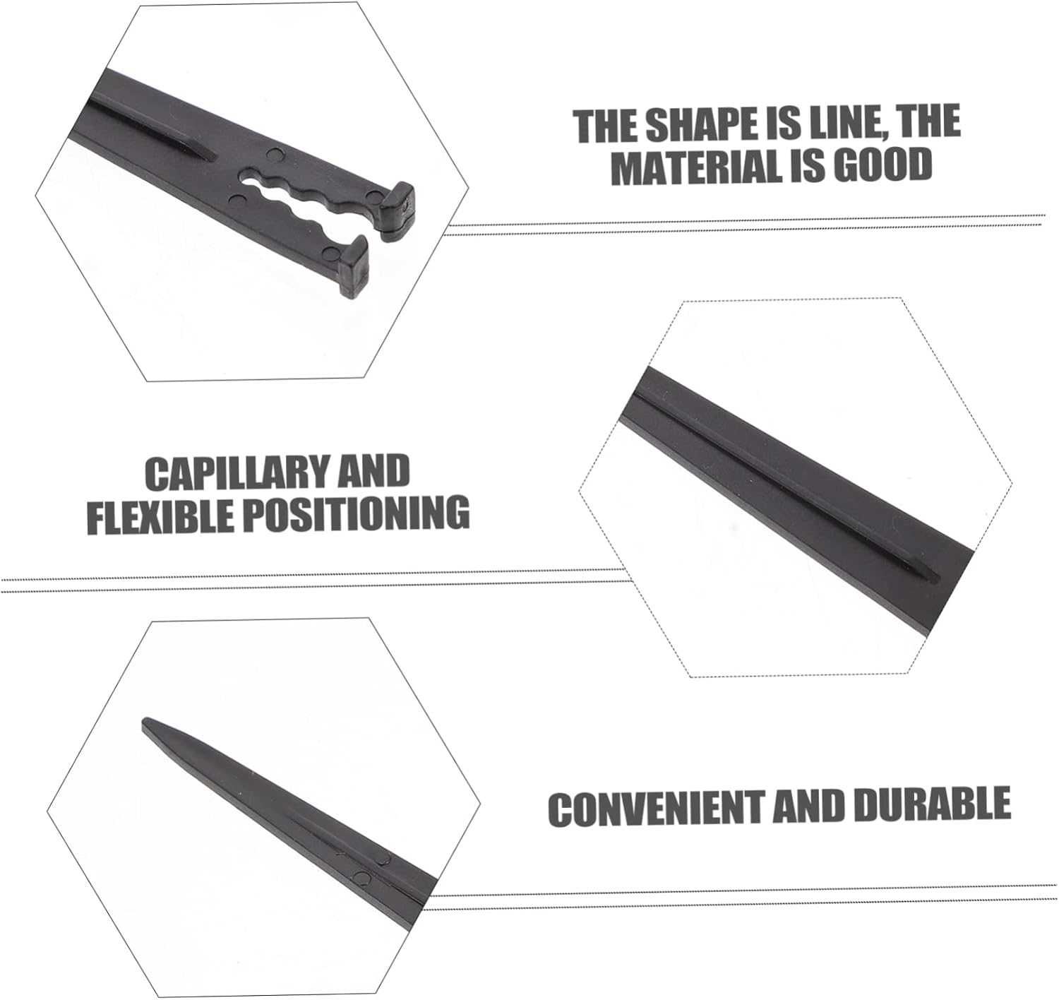 KONTONTY 100Pcs Gardening Drip Irrigation Supplies Plastic Ground Spikes Fixing Ground Stakes for Plant Supports image number 3