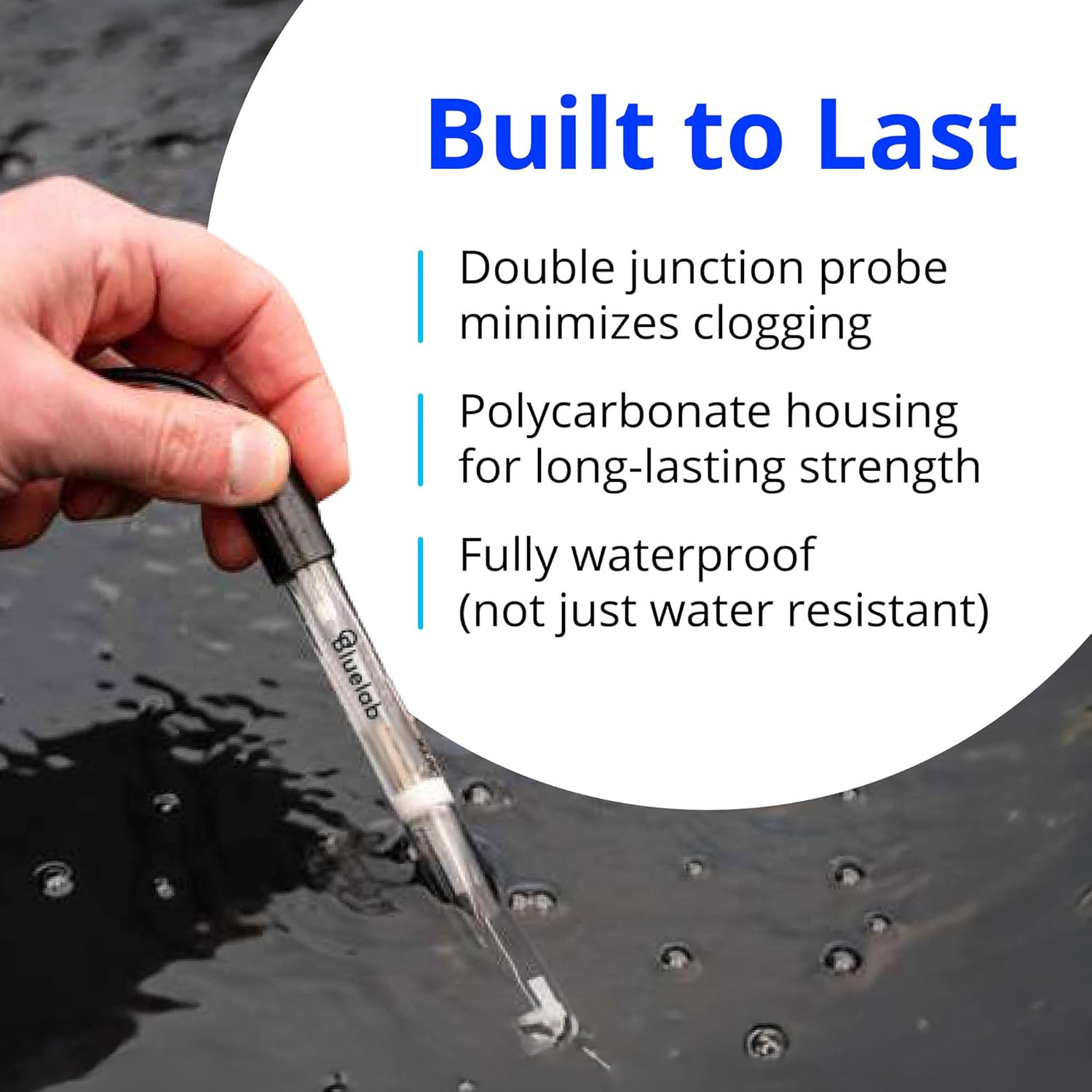 Bluelab PROBPH Ph Probe for Water, Replacement Electrode for Meter, Monitor, and Controller with Easy Calibration, Tool for Hydroponic System and Indoor Plant Grow image number 2