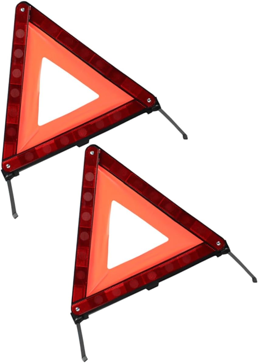 2Pcs Triangle Roadside Kit Safety Triangle Warning Sign Car Emergency Kit image number 5