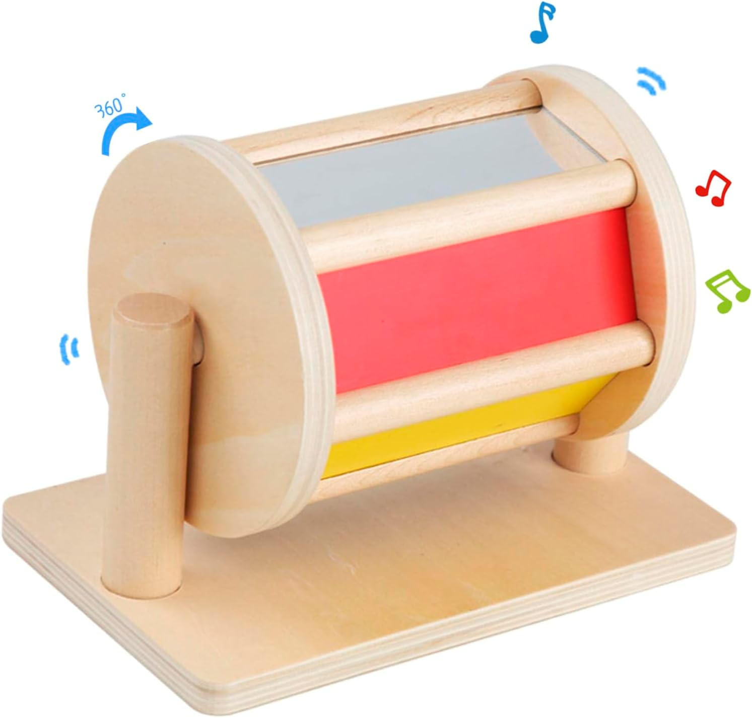 YAANI Montessori Spinning Drum - Baby & Toddler Toys, Sensory Play for 6+ Months for Boys & Girls image number 4