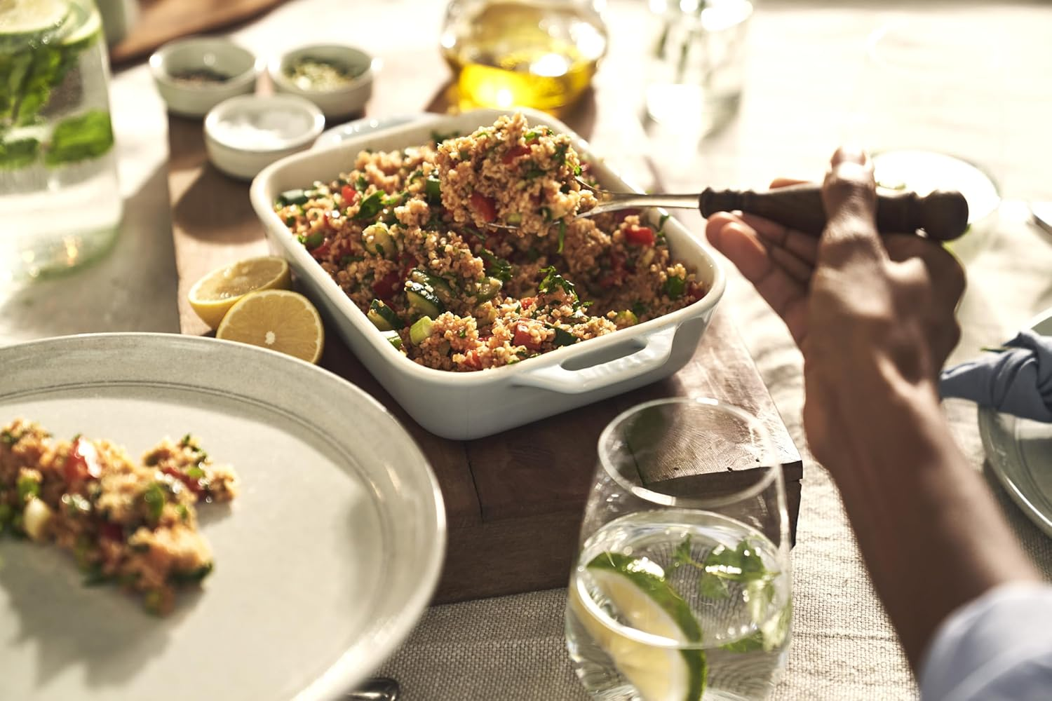 Staub Rectangular Dish Z1025-100 (14 X 11 Cm / 20 X 16 Cm / 27 X 20 Cm) 3-Piece Set, Macaroombre, Ceramic Set, Au Gratin Dish, Oven Safe image number 1