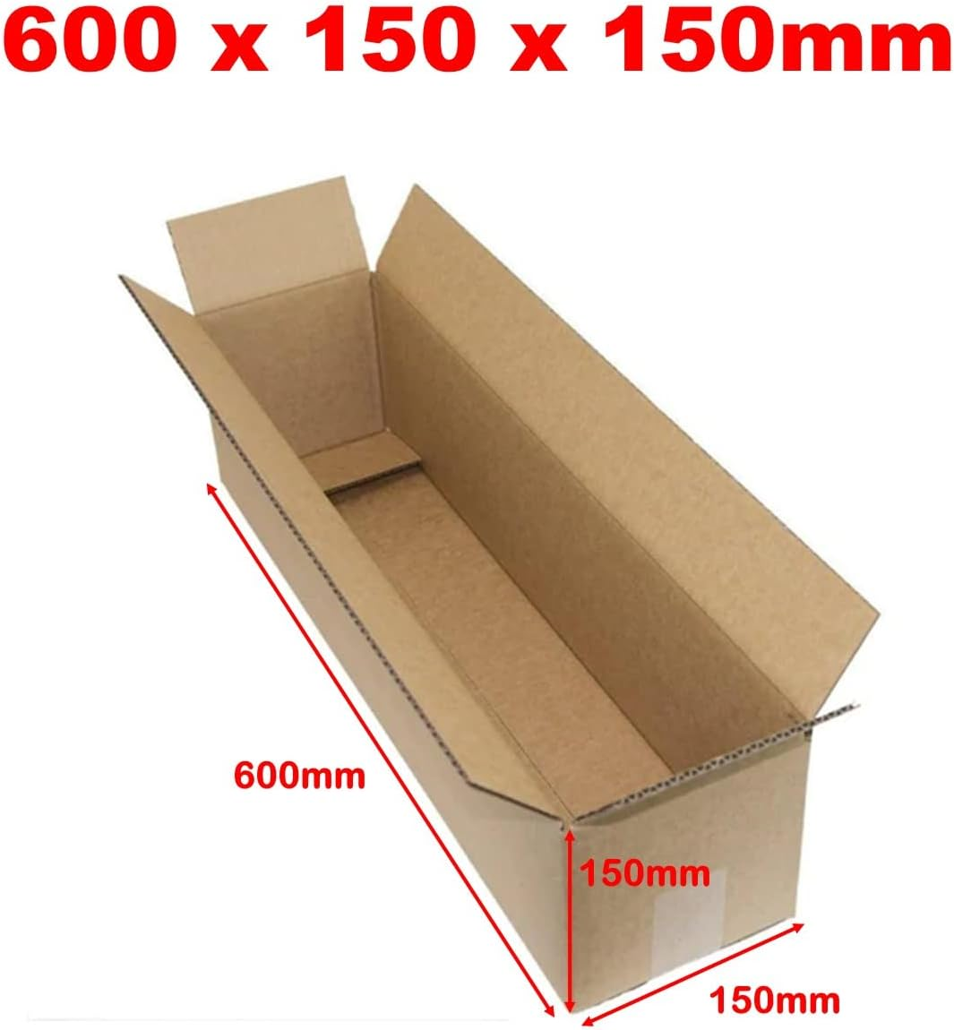 Long Mailing Box 150 X 150 X 600Mm Cardboard Shipping Carton Box (Pack of 10)