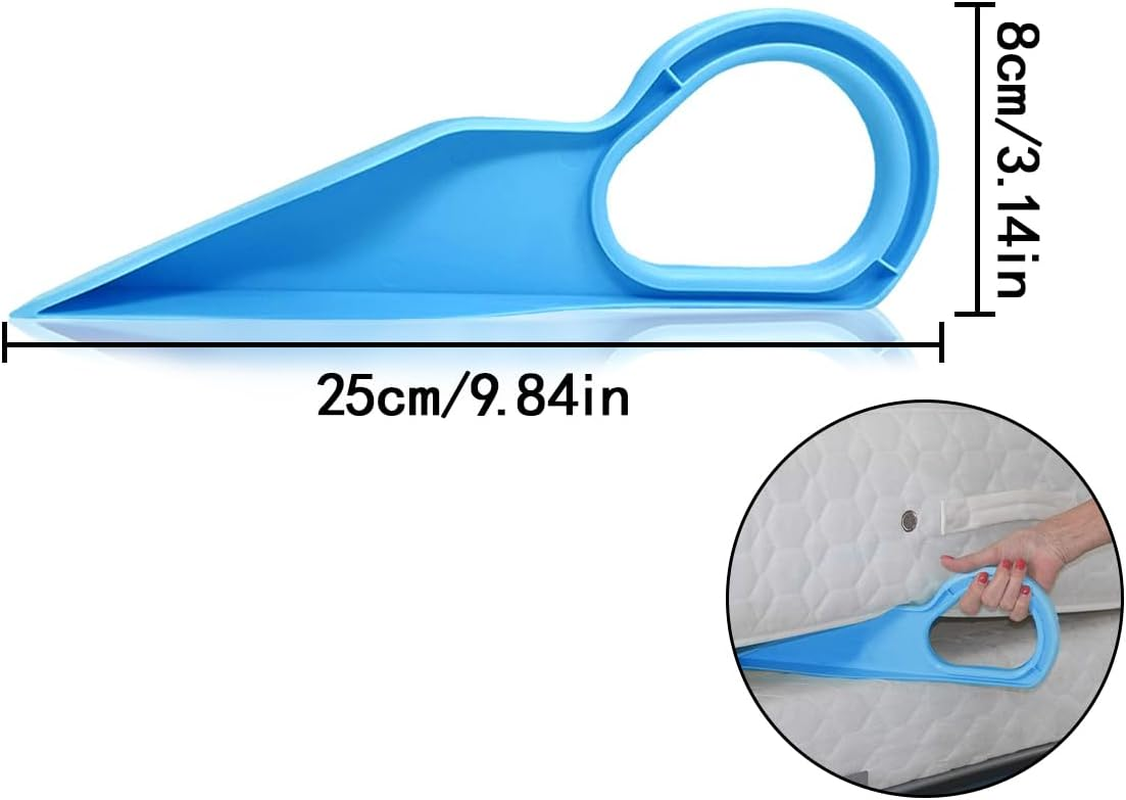 NILLOS Mattress Wedge Elevator, 1 PCS Blue Plastic Bed Making Mattress Lifter Bed Sheets Tucker for Changing Sheets (25 X 8 Cm/9.84 X 3.14 In) image number 5