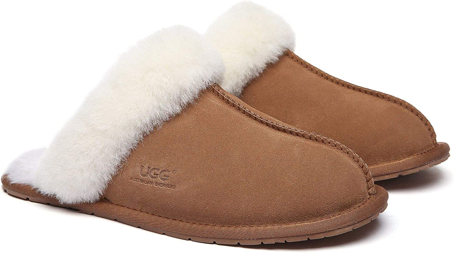 UGG Slippers Australia Premium Sheepskin Unisex Rosa Scuff - Navy Blue - AU Ladies 13 / AU Men 11 / EU 44 image number 3