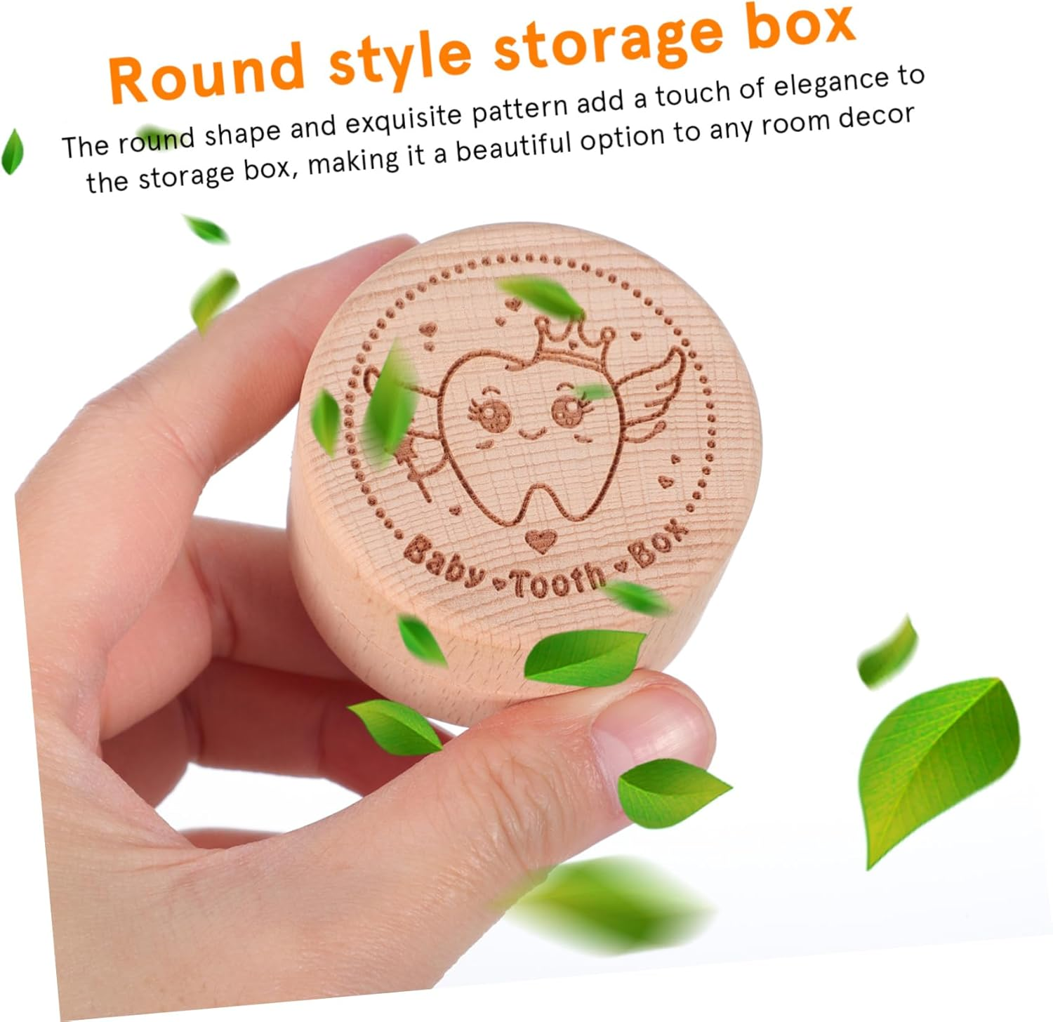 4Pcs Stylish round Tooth Storage Box Decorative Trinket Box Lid for Boys and Girls Lost Teeth Elegant Craft image number 5