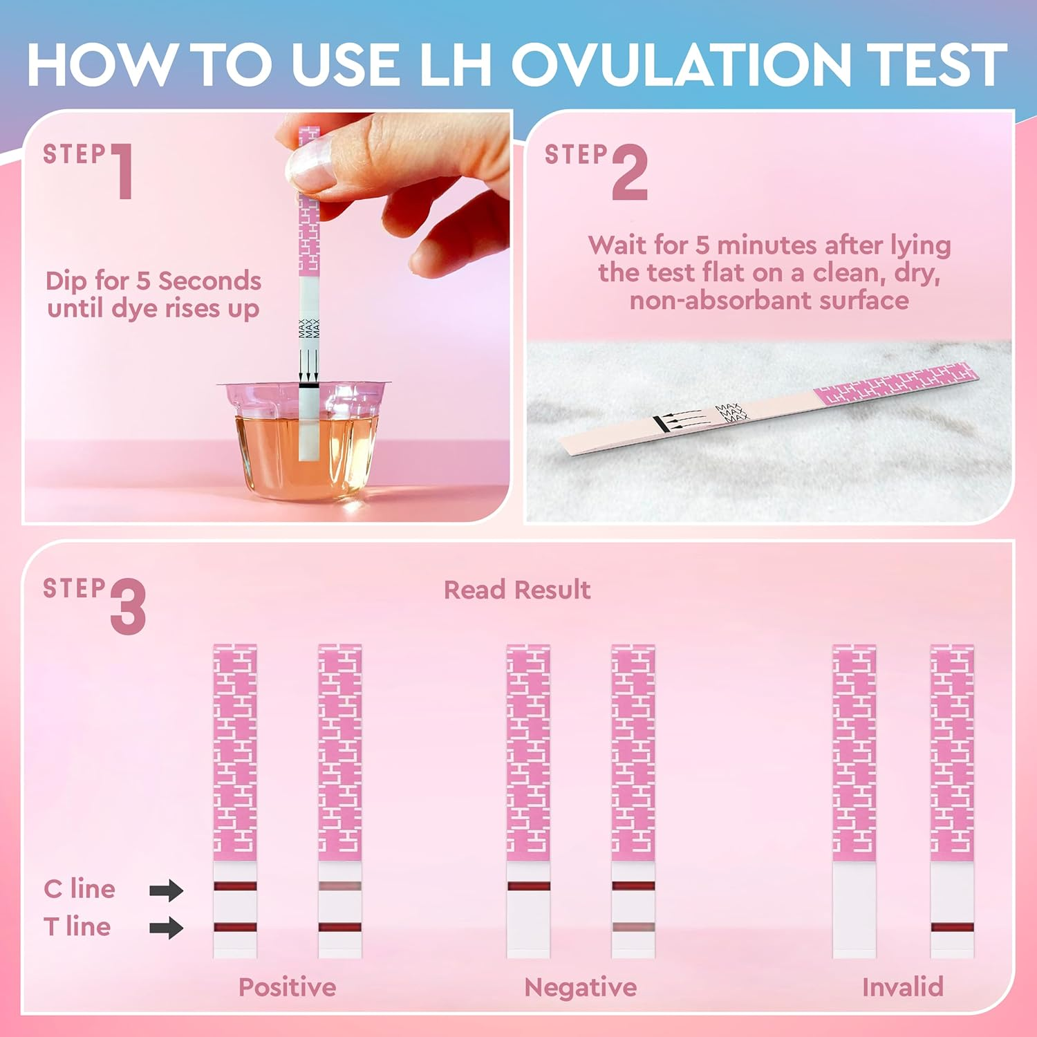 Pelvana Ovulation Test Strips for Women - Value Pack 30 LH Ovulation Tests Kit - Identify Your Peak Fertility Days for Your Best Chance at Conception - Ideal for Women Trying to Get Pregnant Naturally image number 1