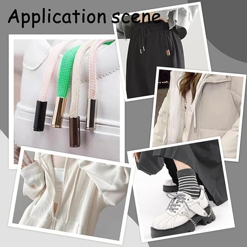 24 PCS Cylindrical Shoelace Heads, Metal Tips,Alloy,Clothing Rope Shoe Laces Tips Protector,Replacement Head