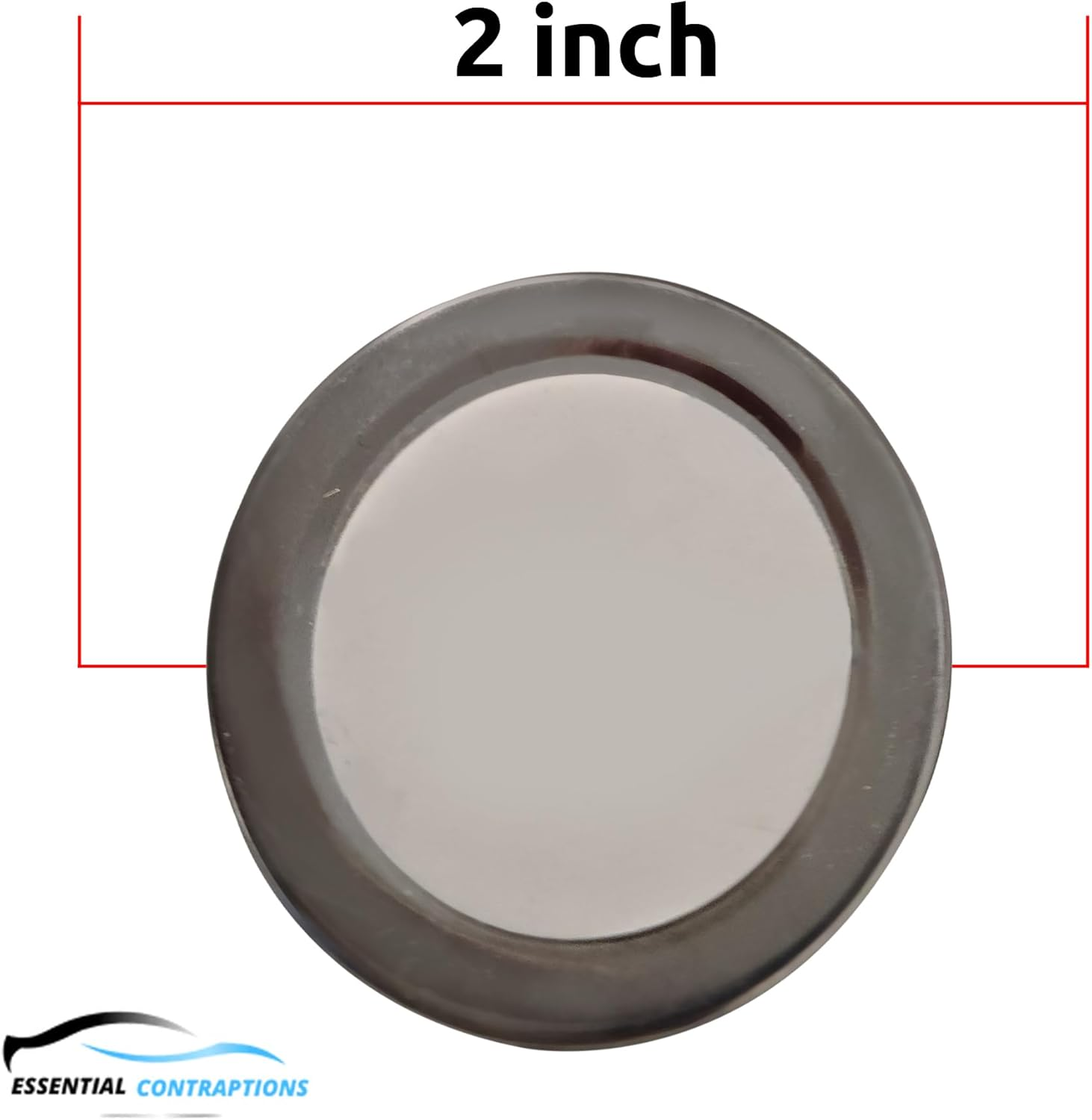 Essential Contraptions Best Blind Spot Mirror - 4 Pack Oval Convex Self Stick, Rust Resistant Aluminium 2" Rear View Blind Spot Mirrors 4Pcs - Universal Fit for SUV & Cars