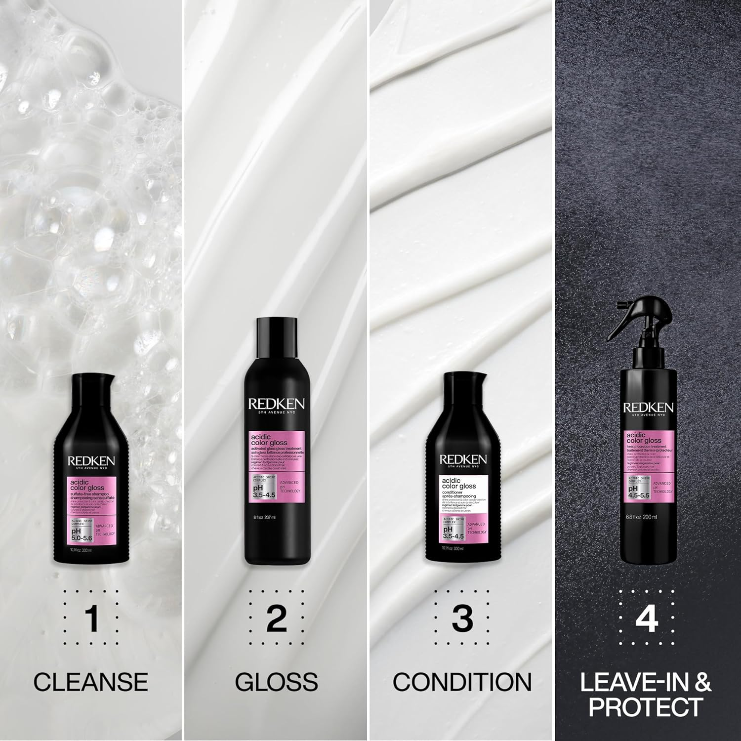 Redken Acidic Gloss Sulfate-Free Shampoo &ndash; Protects & Enhances Shine for Color-Treated Hair image number 2