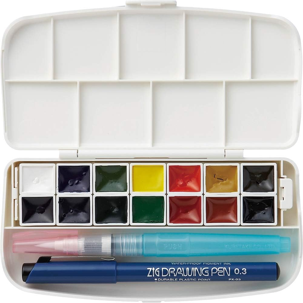 Fils Watercolor Set 14 Color Set (Japan Import) by Kuretake