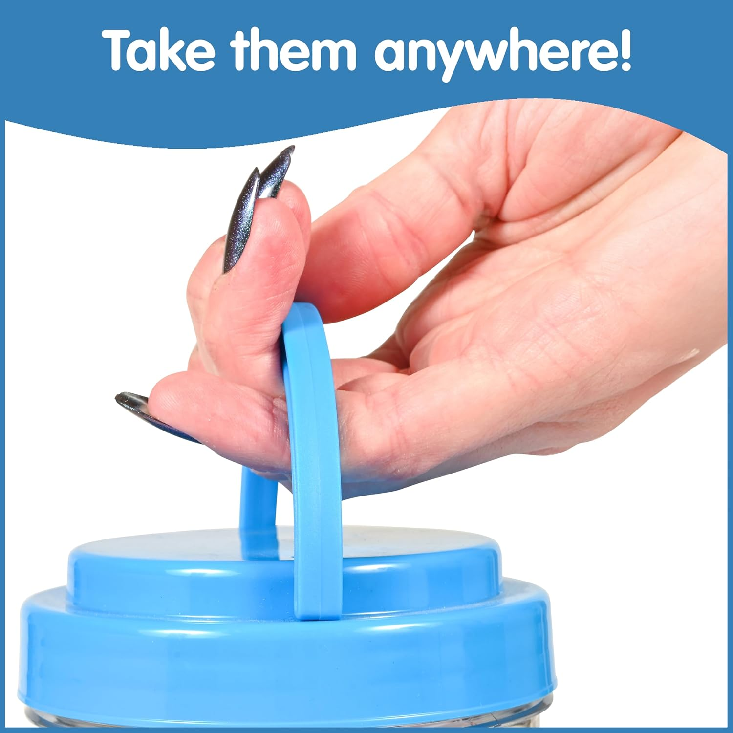 Edx Education Transparent Letters and Numbers Set - Mini Jar - Colorful, Plastic Letters and Numbers - Light Box Accessory - Sensory Play image number 2