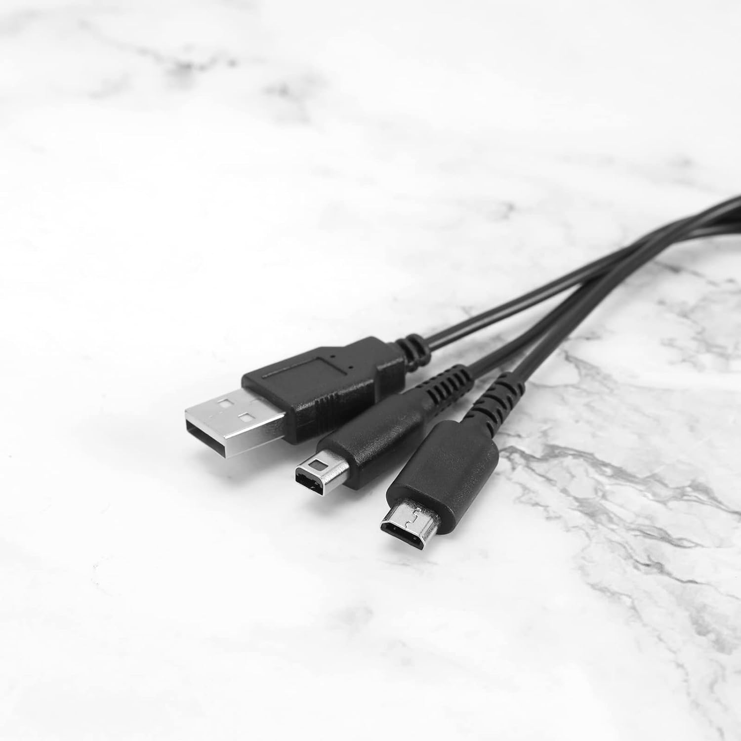 2Pcs USB Power Charger Cable Cord Replacement Compatible with Nintendo 3DS/ 3DS XL/ 2DS/ Dsi/Dsi Xl/New 3DS 2 in 1 Charging Cable image number 6