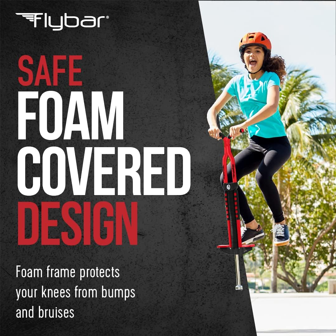 Flybar Master Pogo Stick for Kids Ages 9+, 80&ndash;160 Lbs &ndash; Easy Grip Handles &ndash; Active Exercise Toy for Tweens & Teens &ndash; Outdoor Toy with Non-Slip Foot Pegs for Boys and Girls &ndash; No Assembly Needed image number 3