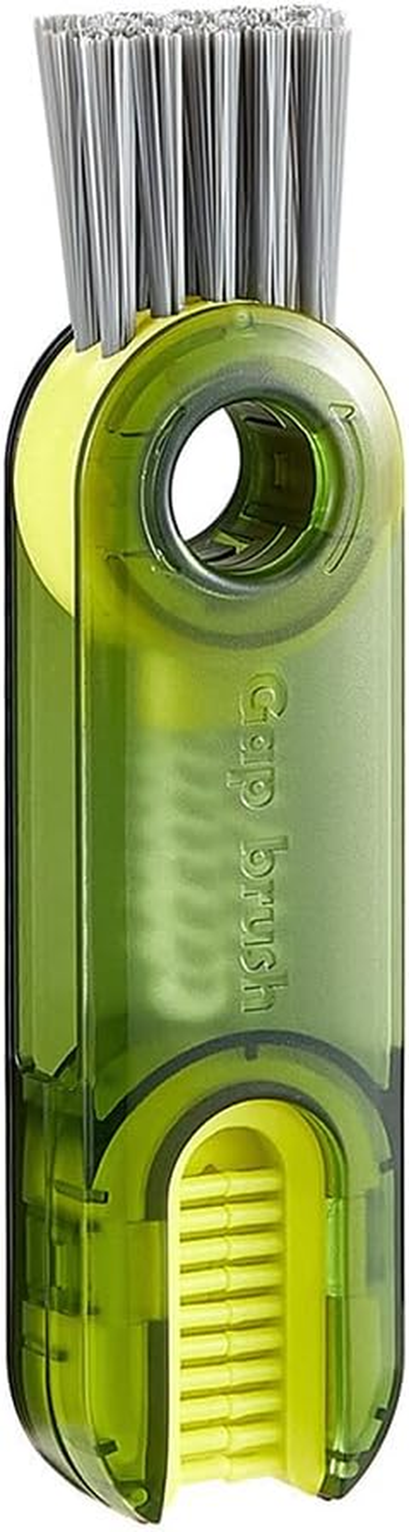 3 In1 Green Tiny Bottle Cup Lid Detail Brush Multi-Functional Plastic Cleaning Brush - Blue X2 image number 6