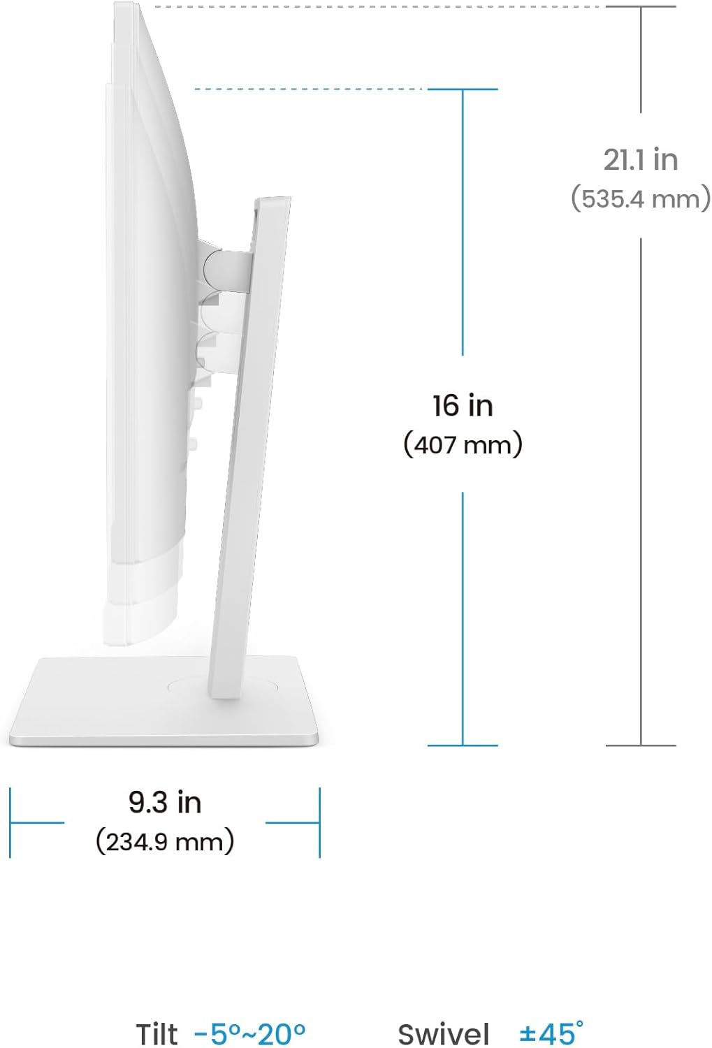 Benq GW2786TC 27" IPS 1080P Home Office Monitor, FHD, USB-C (65W Power Delivery), 100Hz, Eye-Care, Ergo Design, USB Hub, Daisy-Chain, High Refresh Rate, 99% Srgb, HDMI, Display Port, T&Uuml;V Certified image number 5