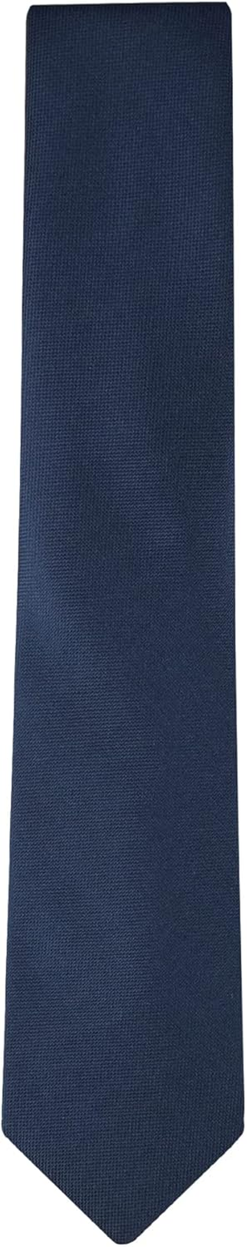 Calvin Klein Men'S Silver Spun Solid Tie, Navy, Regular image number 3