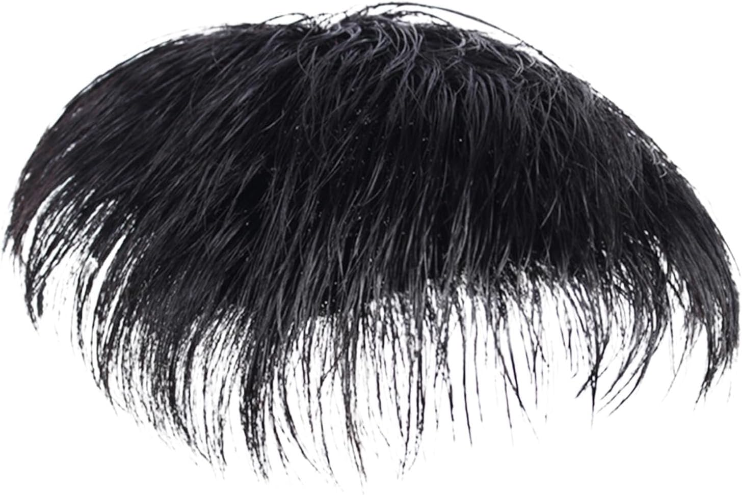 Men'S Hair Patch - Natural Black Short Hairpiece Extensions, Real Human Hair Topper for Men | Boost Confidence with Clip- Hair Replacement, Perfect for Bald Spots and Thinning Hair