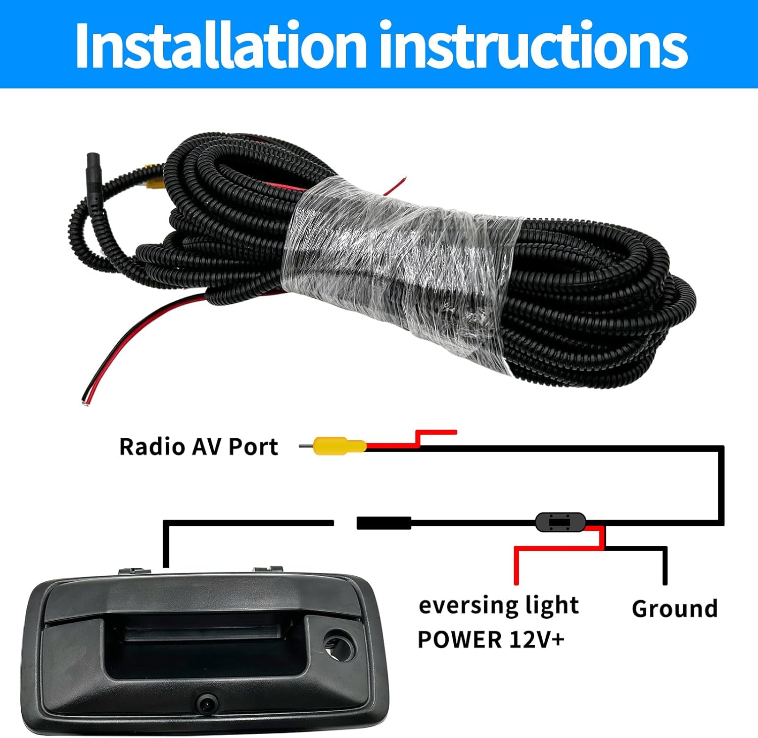 Car Rear View Backup Tailgate Handle Camera Compatible with 2014-2018 Chevy Silverado GMC Sierra 1500 2015-2018 Sierra 2500HD 3500HD Canyon Tailgate Door Handle Replacement Camera image number 3