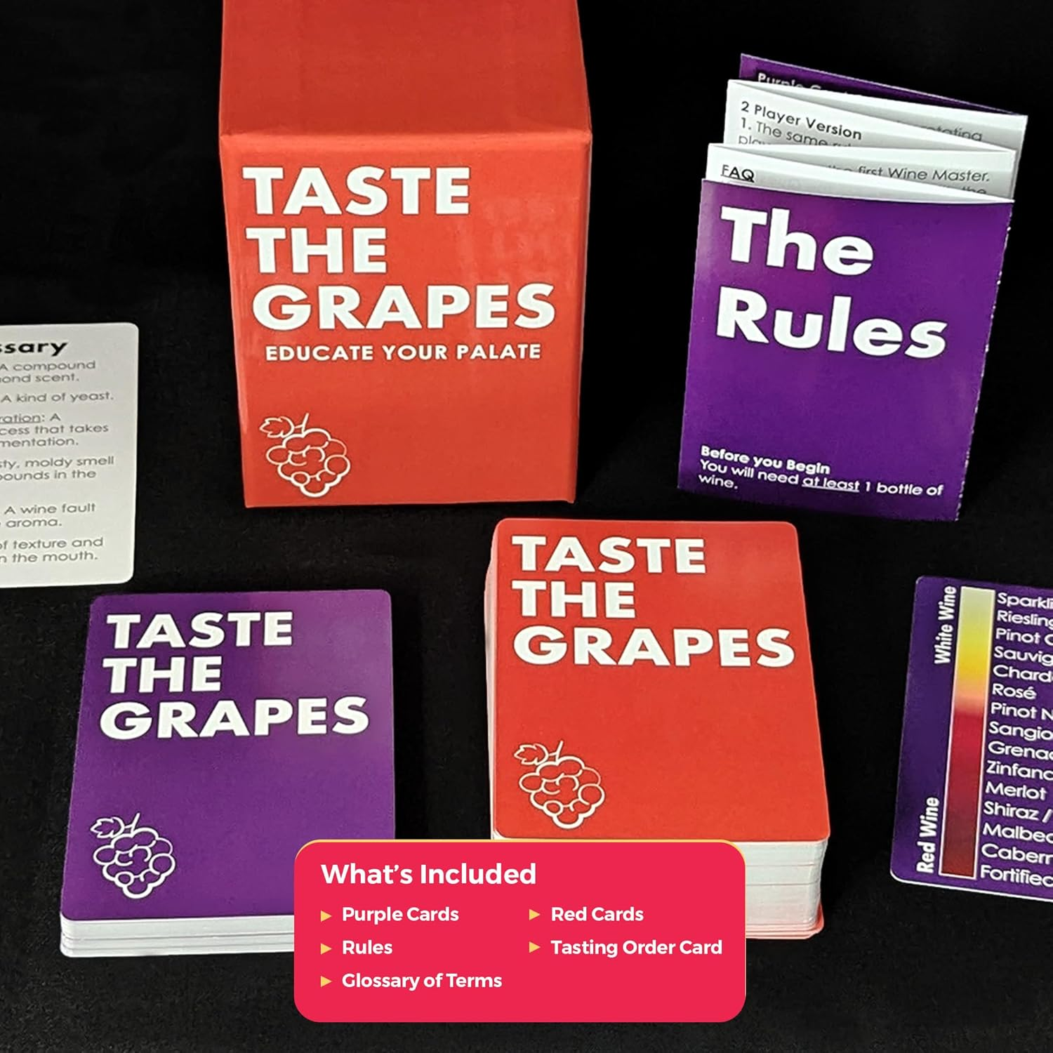 Taste the Grapes - Tasting Card Games. a Fun Time for Friends and Vino Lovers to Play. Corporate Present, Mother'S Day and WSET Education Study image number 3