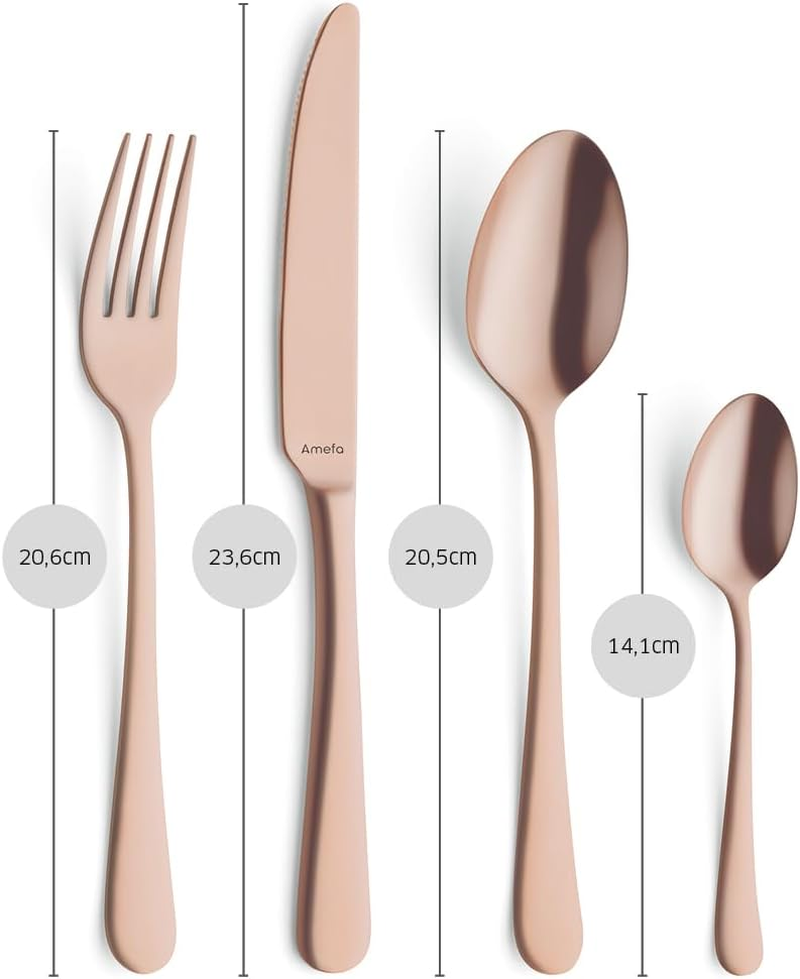 Austin, Stainless Steel, Copper, M&eacute;nag&egrave;re 16 Couverts Pour 4 Personnes image number 4