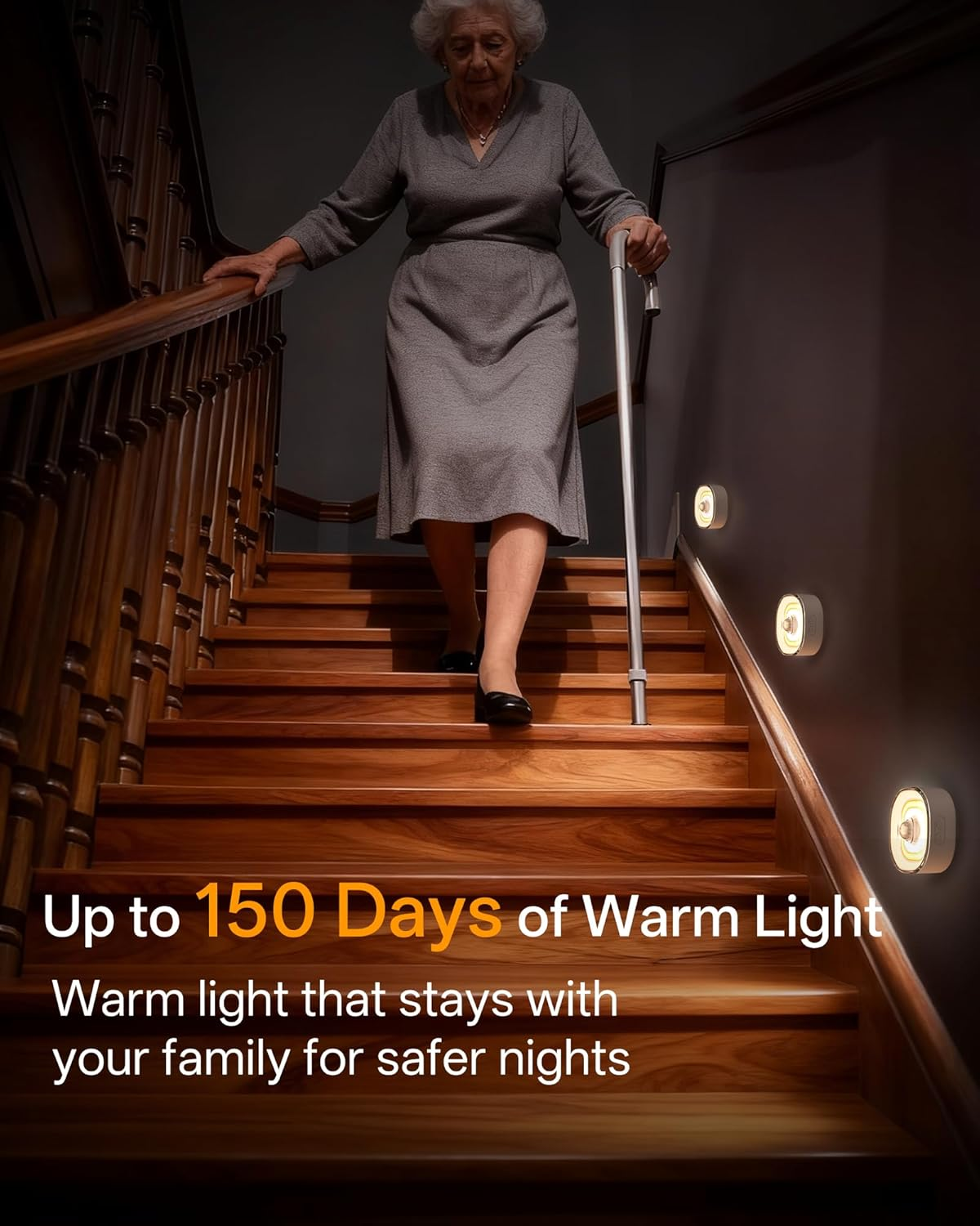 Homelist 68-LED COB Night Light with Motion Sensor, 100 Lm, Dimmable, Rechargeable, 3 Colours, Stair Light with Motion Sensor, Under-Unit Light, Kitchen LED for Stairs, Kitchen, Hallway, Bathroom image number 6