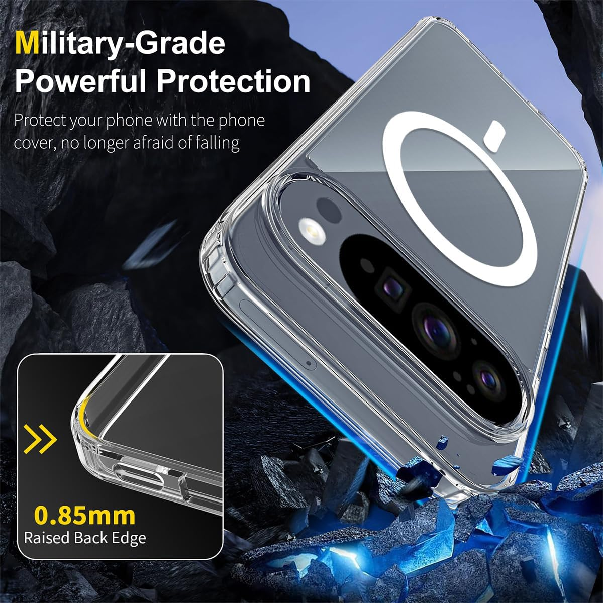 T Tersely Magnetic Case for Google Pixel 10 Pro XL 2025, Compatible with Magsafe, Scratch-Resistant Back, Anti-Scratch Clear Back Magnetic Phone Cover image number 6