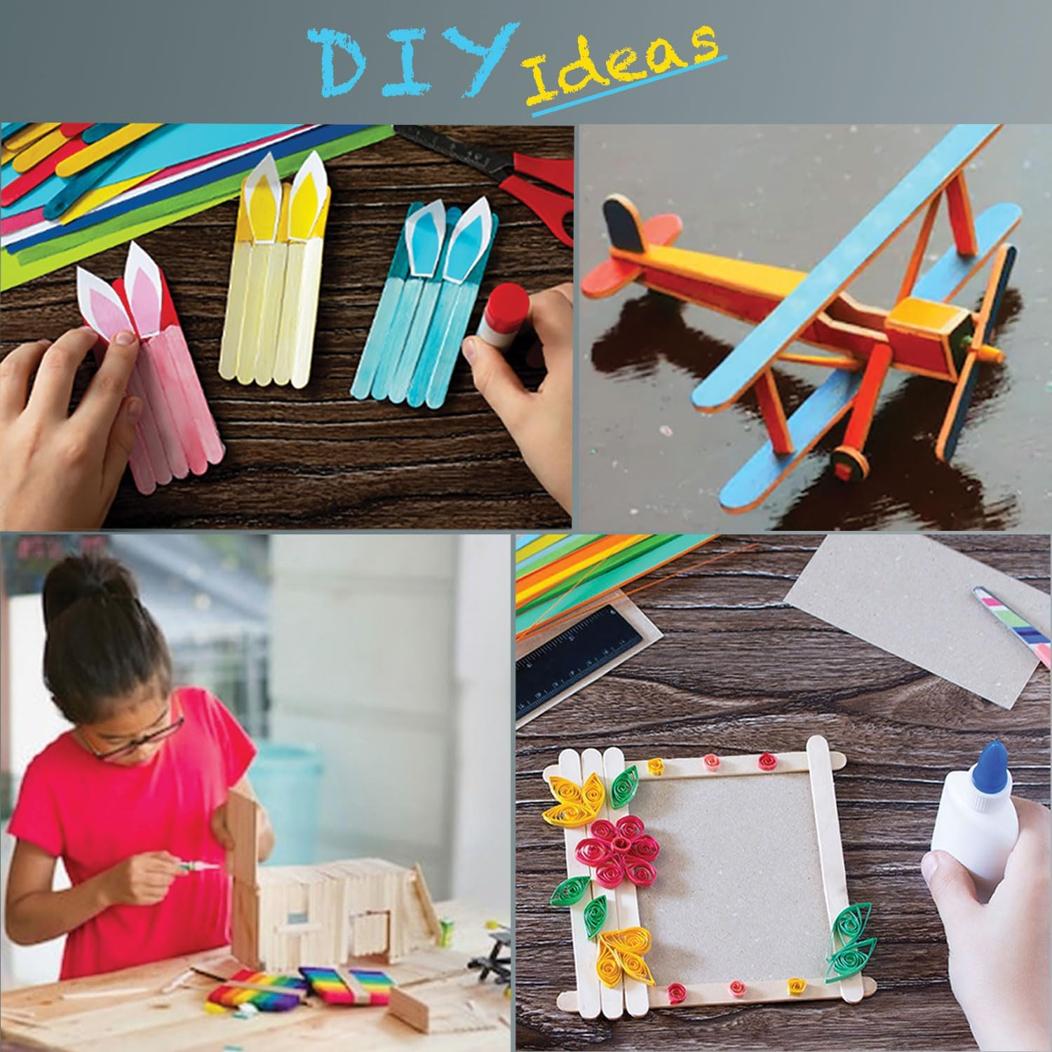 50 Piece 8" Super Large Jumbo Wooden Craft Sticks (8" X 1"), Premium Natural Organic Wood for Waxing, Craft Project, Tongue Depressor, Popsicle, Ice Cream Stick,Woodcraft, Paint Stirrer and Art - Apremont (50, 8 Inches)