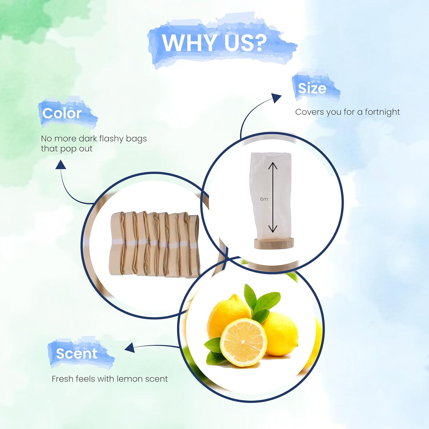 SNAPR 8-Pack 6M Nappy Bin Refill Compatible with Tommee Tippee Twist & Click - Recyclable Multilayer - Lemon Scented for Odor Lock - Holds 200+ Nappies (Beige, 8) image number 4