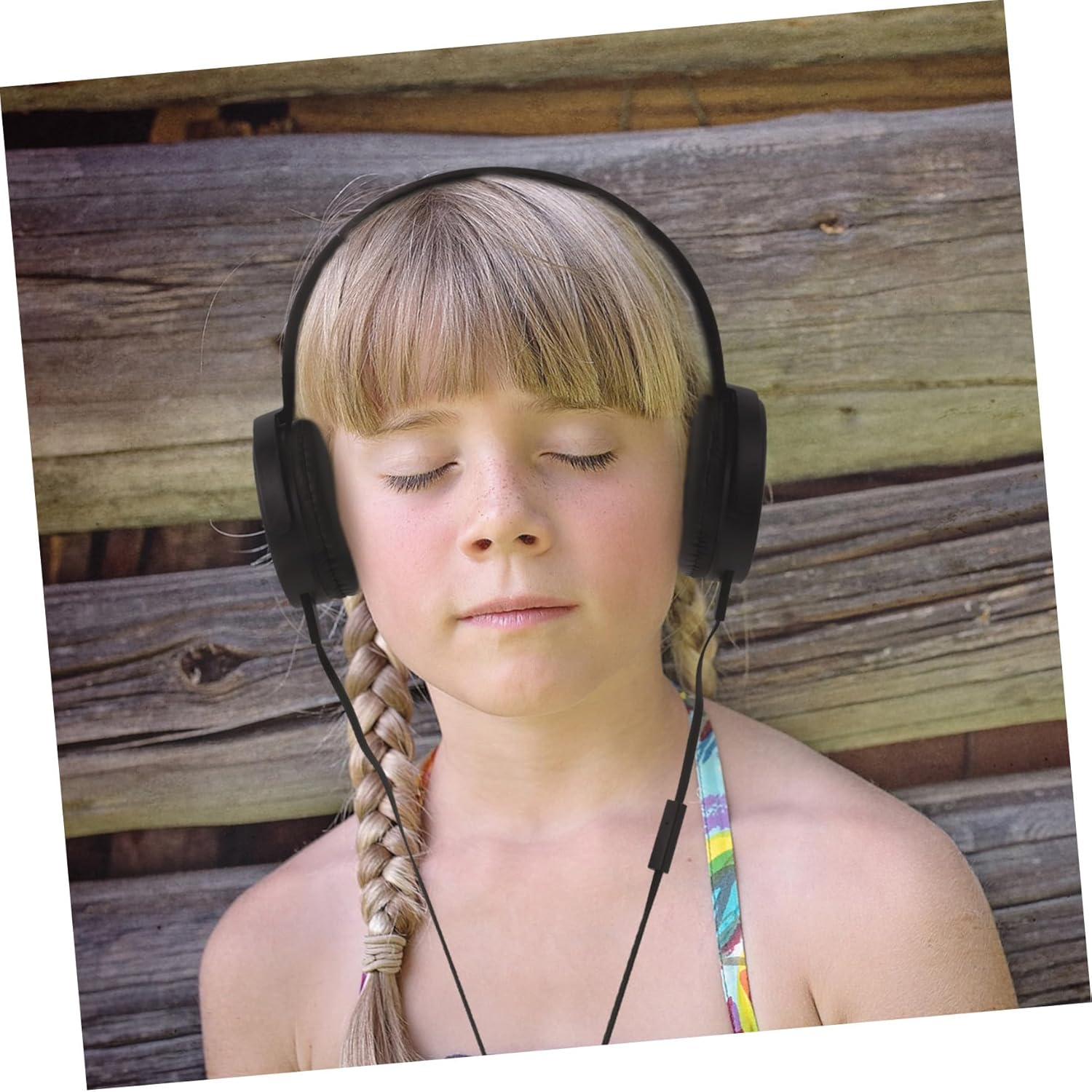 Kisangel Portable Noise Reduction Stereo Headphones with Microphone Wired Headset for Computer Gaming and Home Use Black On-Ear Headphones image number 1