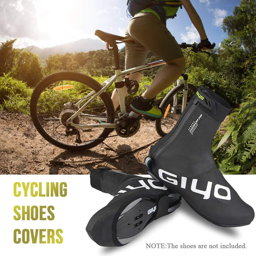 Waterproof PU Cycling Shoes Covers with Reflective Design Men Women Reusable Thermal MTB Bike Shoes Covers image number 5