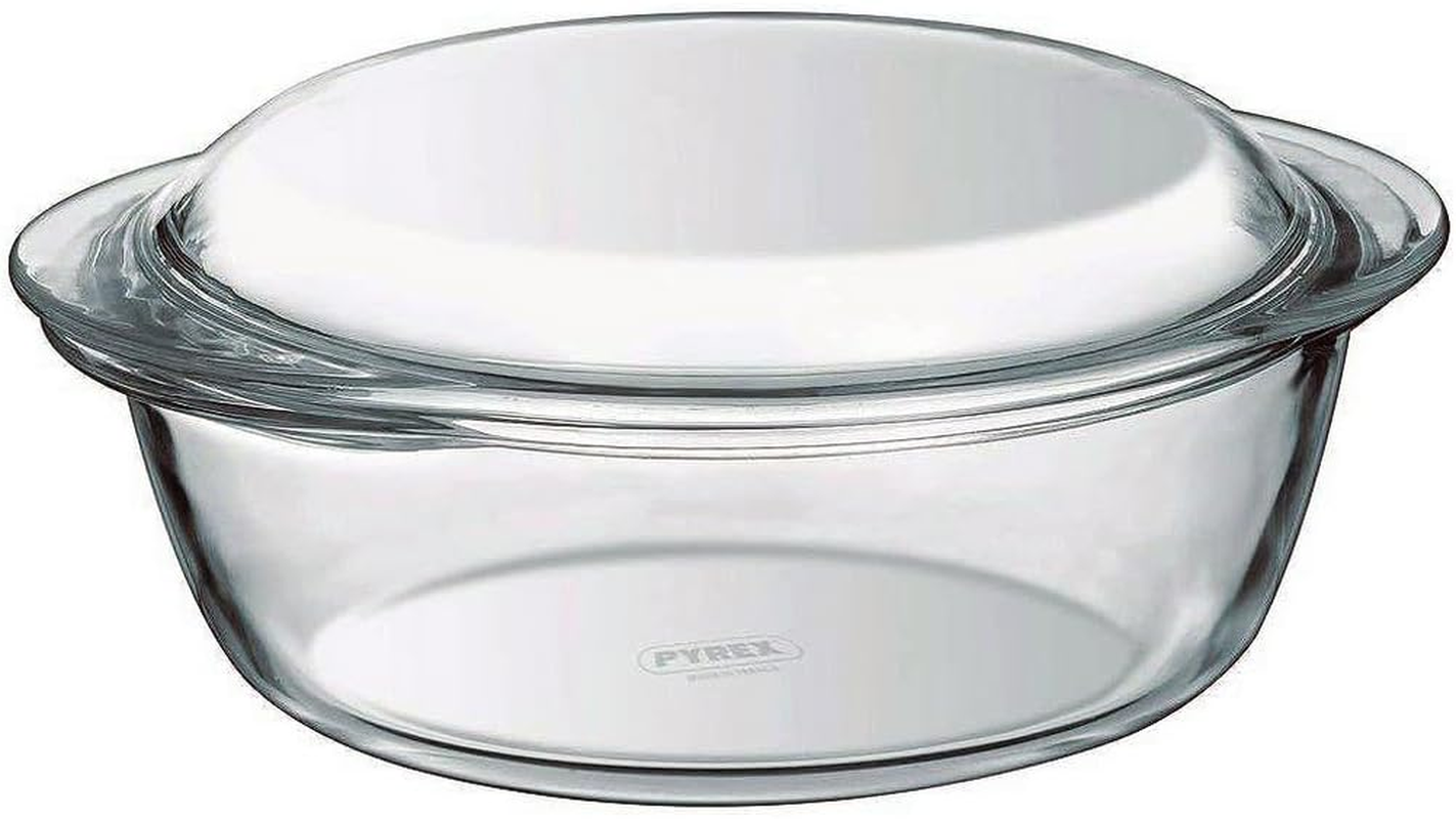 Pyrex Glass round Casserole with Lid Lt3.2 Cm26Xh10 House and Kitchen image number 2