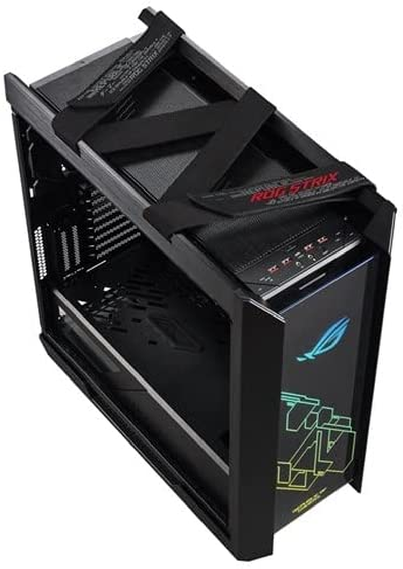 Asus ROG Strix Helios GX601 RGB Mid-Tower Computer Case for up to EATX Motherboards with USB 3.1 Front Panel, Smoked Tempered Glass, Brushed Aluminum and Steel Construction, and Four Case Fans, Black - Helios Gx601|White image number 4