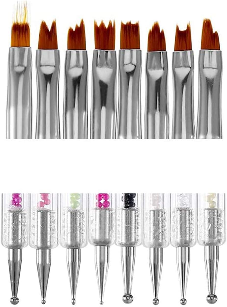 8Pack Nail Art Brushes Pen Nails Arts Tip Builder Liner Polish Pens Painting Design image number 1