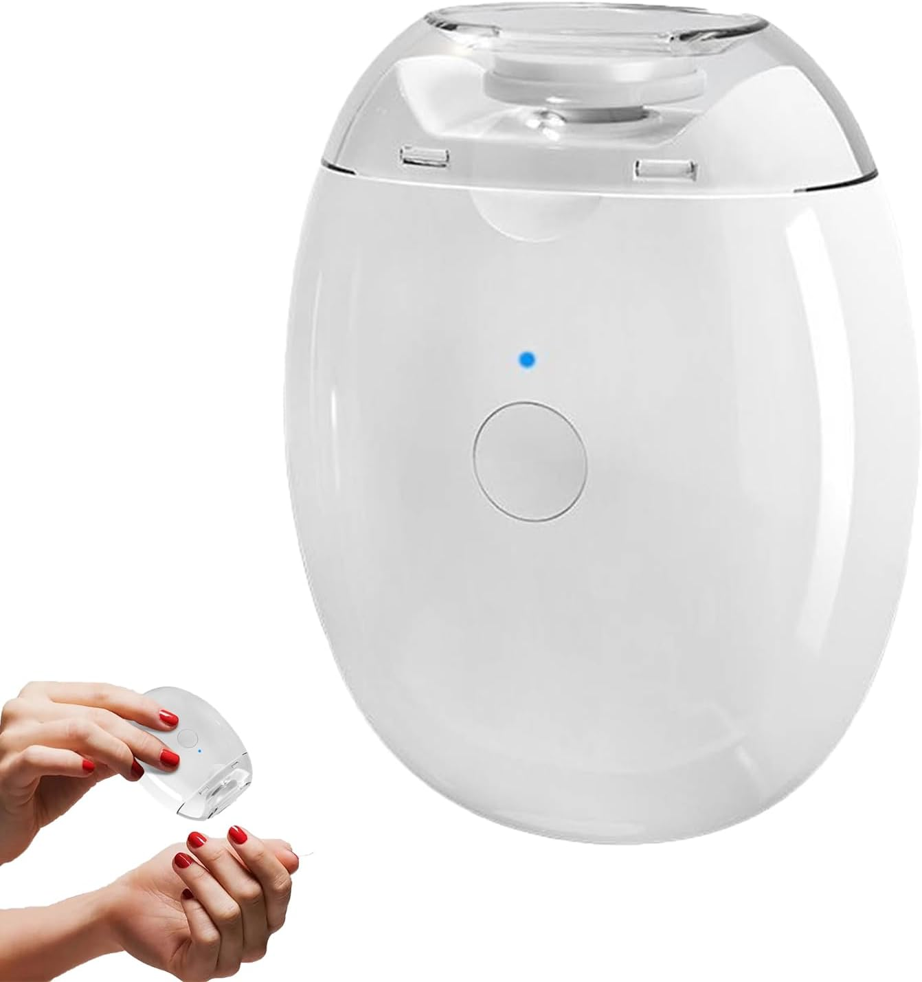 Smart Fingernail Grinder Pro, Universal Automatic Fingernail Grinder, Super Quiet Smart Nail Trimmer with LED Light & 3 Speed Settings, for Baby, Kids, Adults, Seniors (2PCS)