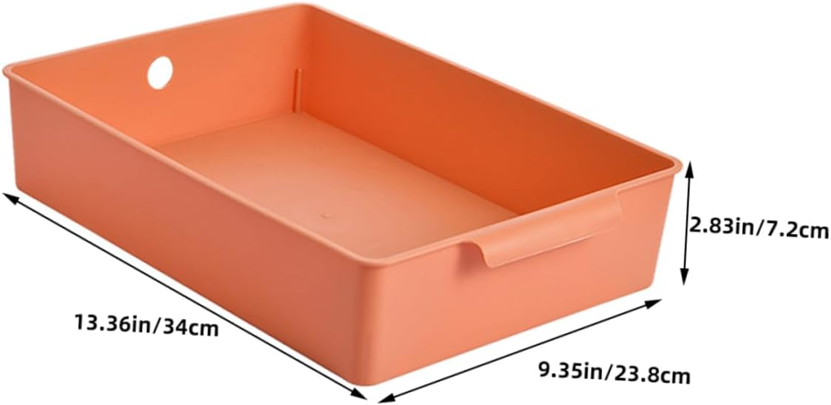 GRIRIW 4Pcs Desktop Storage Box Plastic Bins for Office Home Classroom Organization for Desk Supplies Books and Snacks Work Desk image number 4