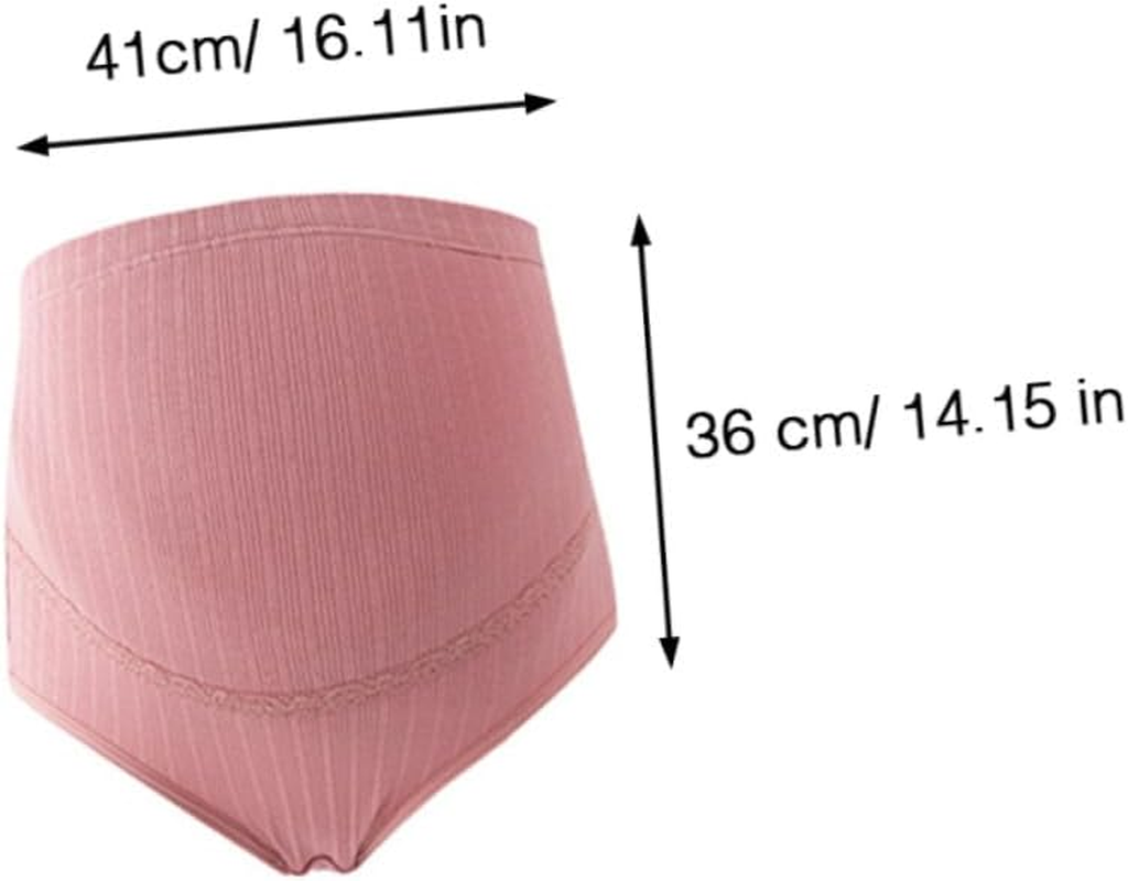 3Pcs XL High Waist Cotton Maternity Panties Soft Breathable Stretchy Underwear with Stomach Support for Pregnant Women Adjustable Comfortable Pregnancy Bump Lift