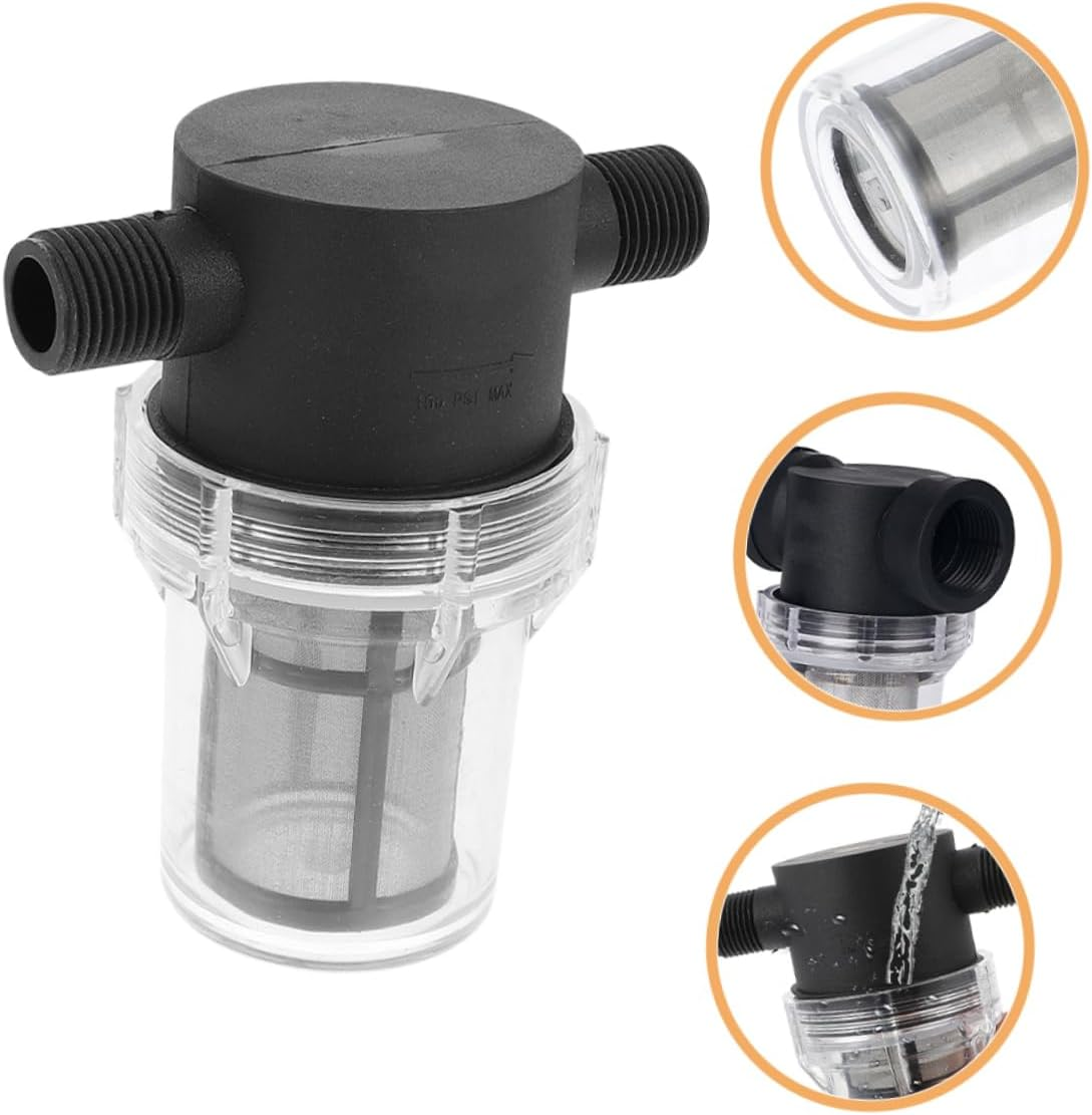 HOMSFOU 4Pcs Rv Water Pump Filter Inline Mesh Strainer Grit Filter Screen Water Strainer for Caravan Outdoor Use image number 1