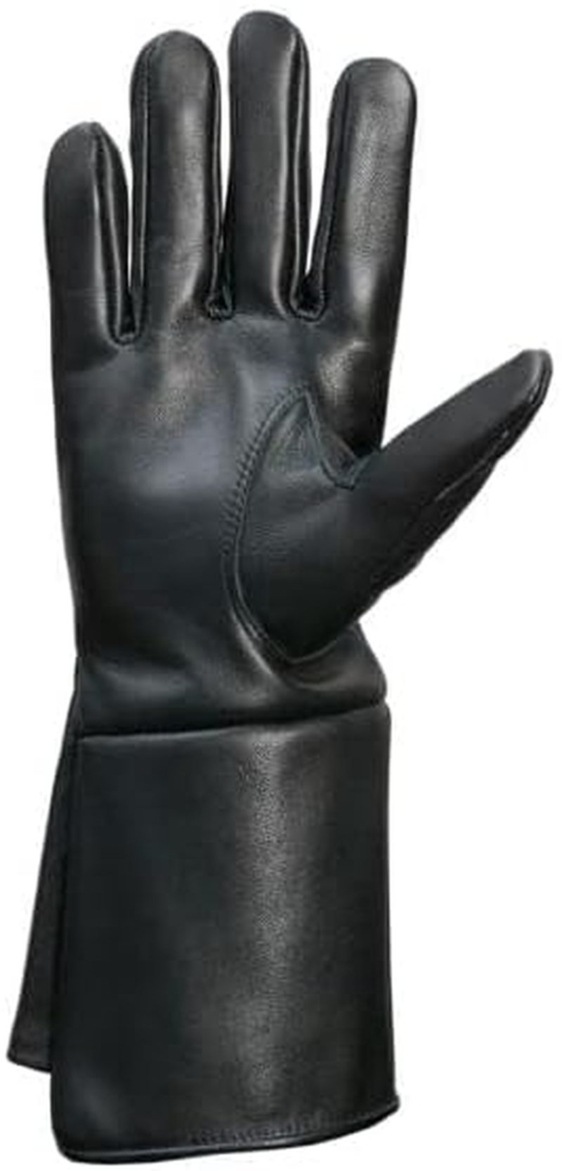 Shanan Medieval Leather Gauntlet - Black Waterproof Gloves for Men, Cosplay, Motorcycle, Artillery, Cavalry, Infantry - Riding, Working, Hiking - Brown Heated Long Cuff