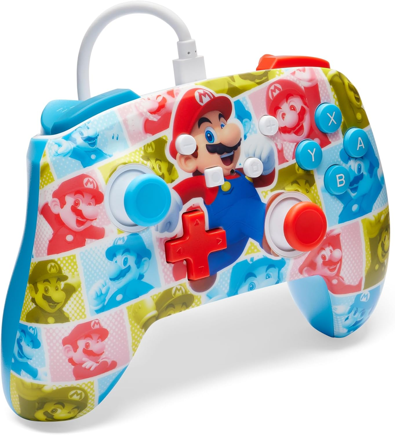 Powera Enhanced Wired Controller for Nintendo Switch, Mario Hero Reel image number 2